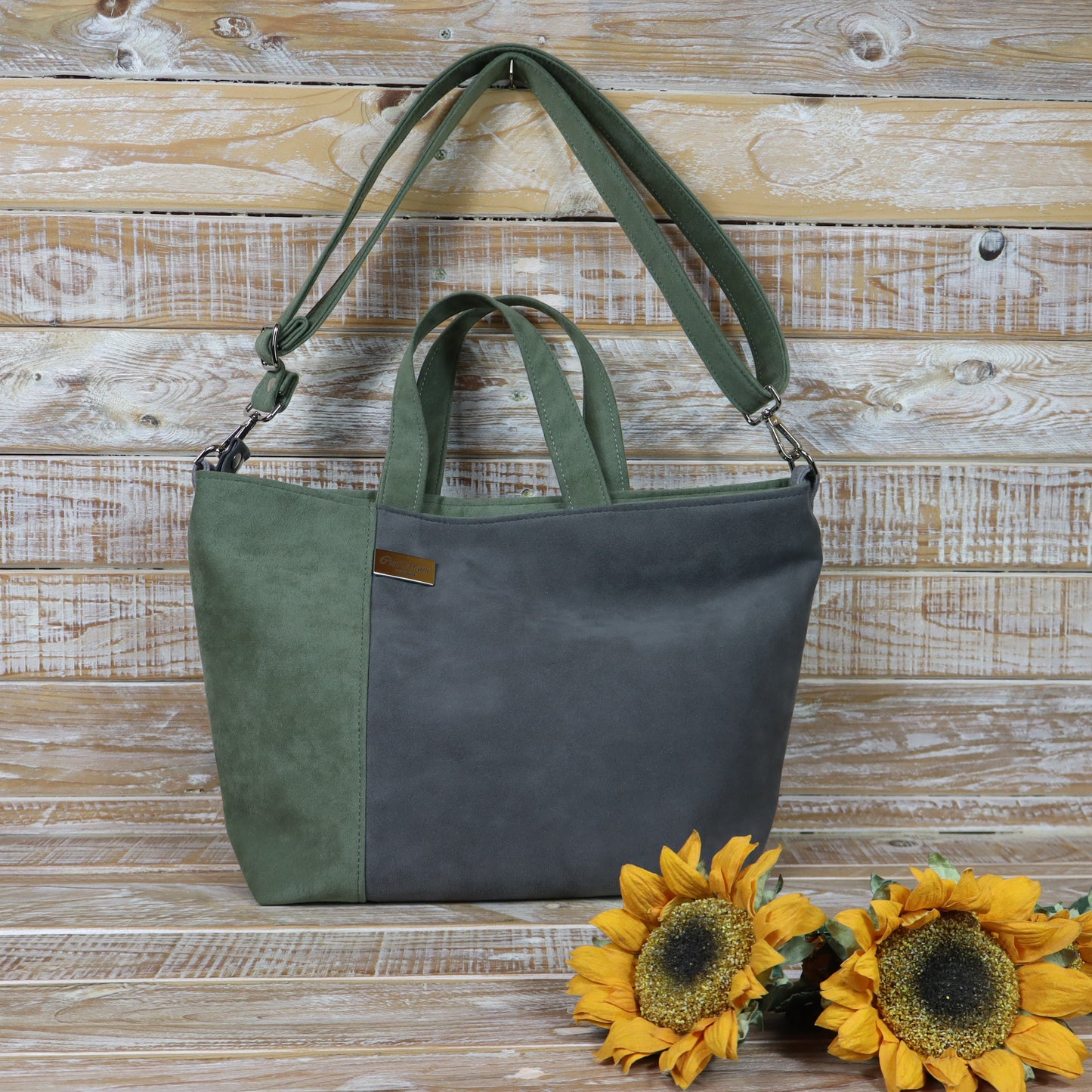 Tote Bag - grigio verde