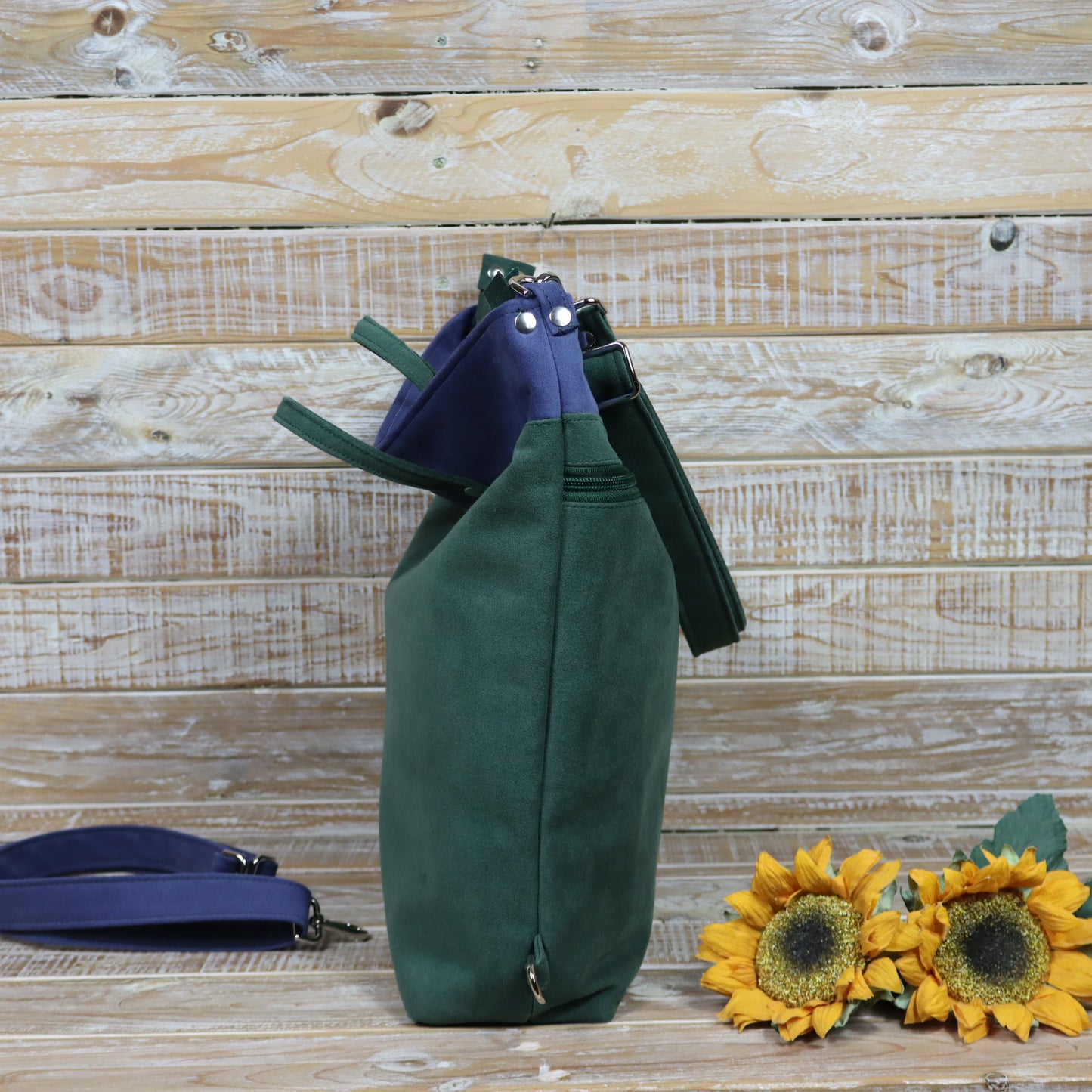 Borsa zaino verde-blu