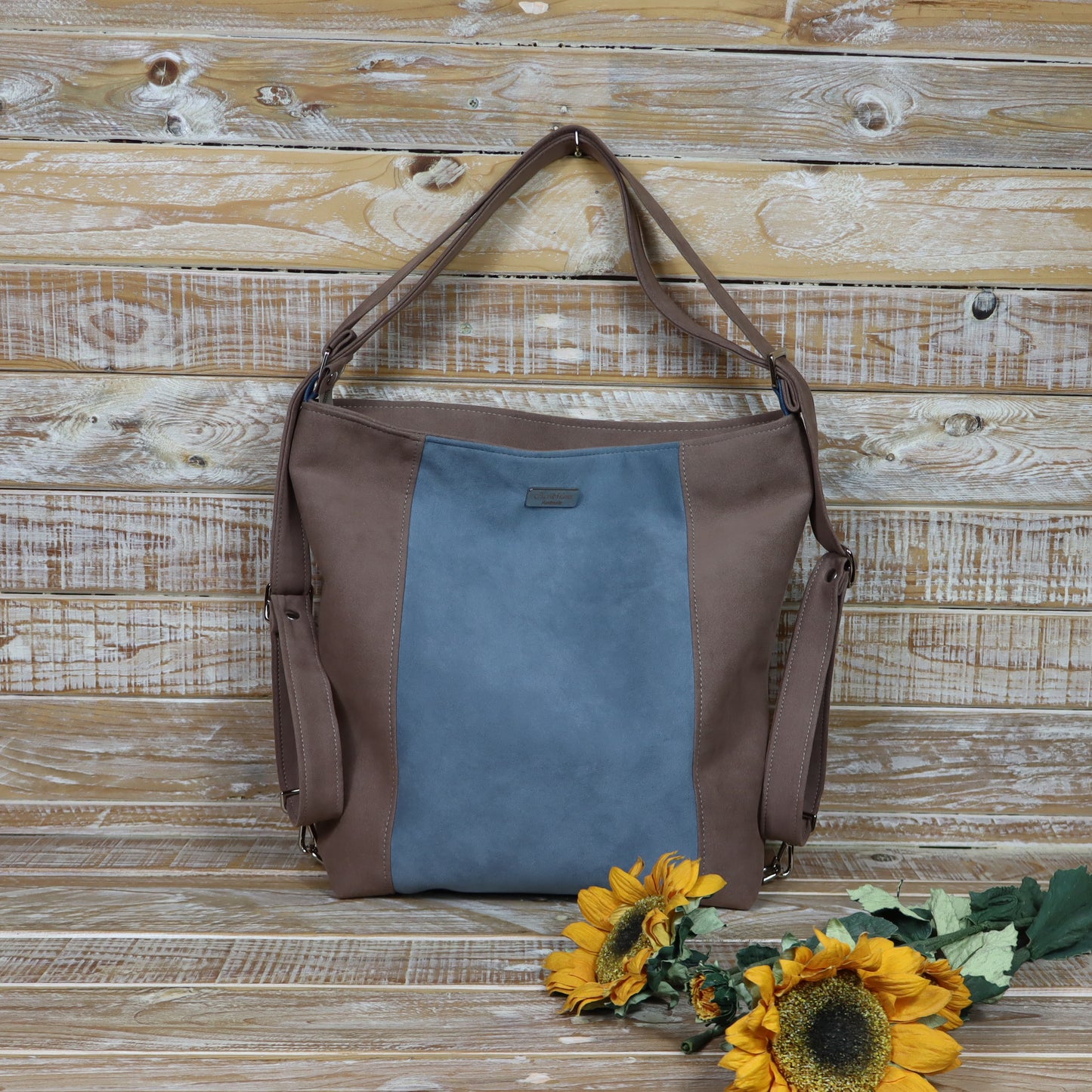Grün Lila Rucksack Tasche