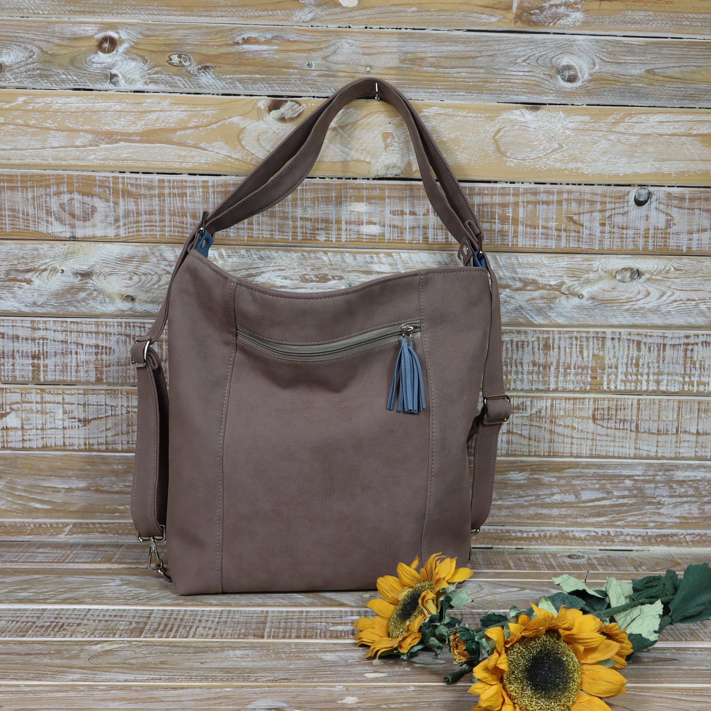 Grün Lila Rucksack Tasche