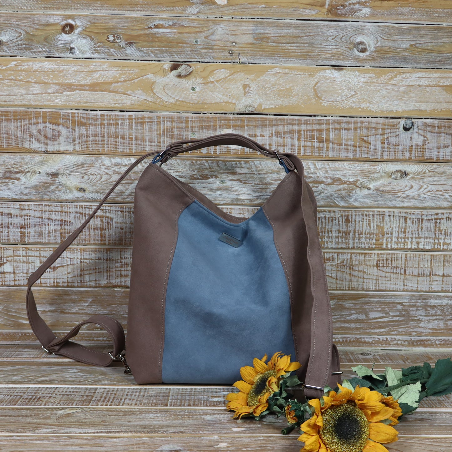 Grün Lila Rucksack Tasche