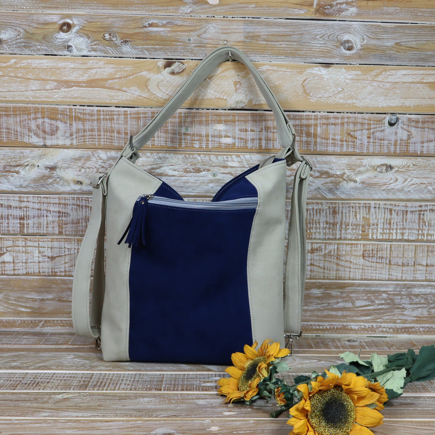 Grün Lila Rucksack Tasche