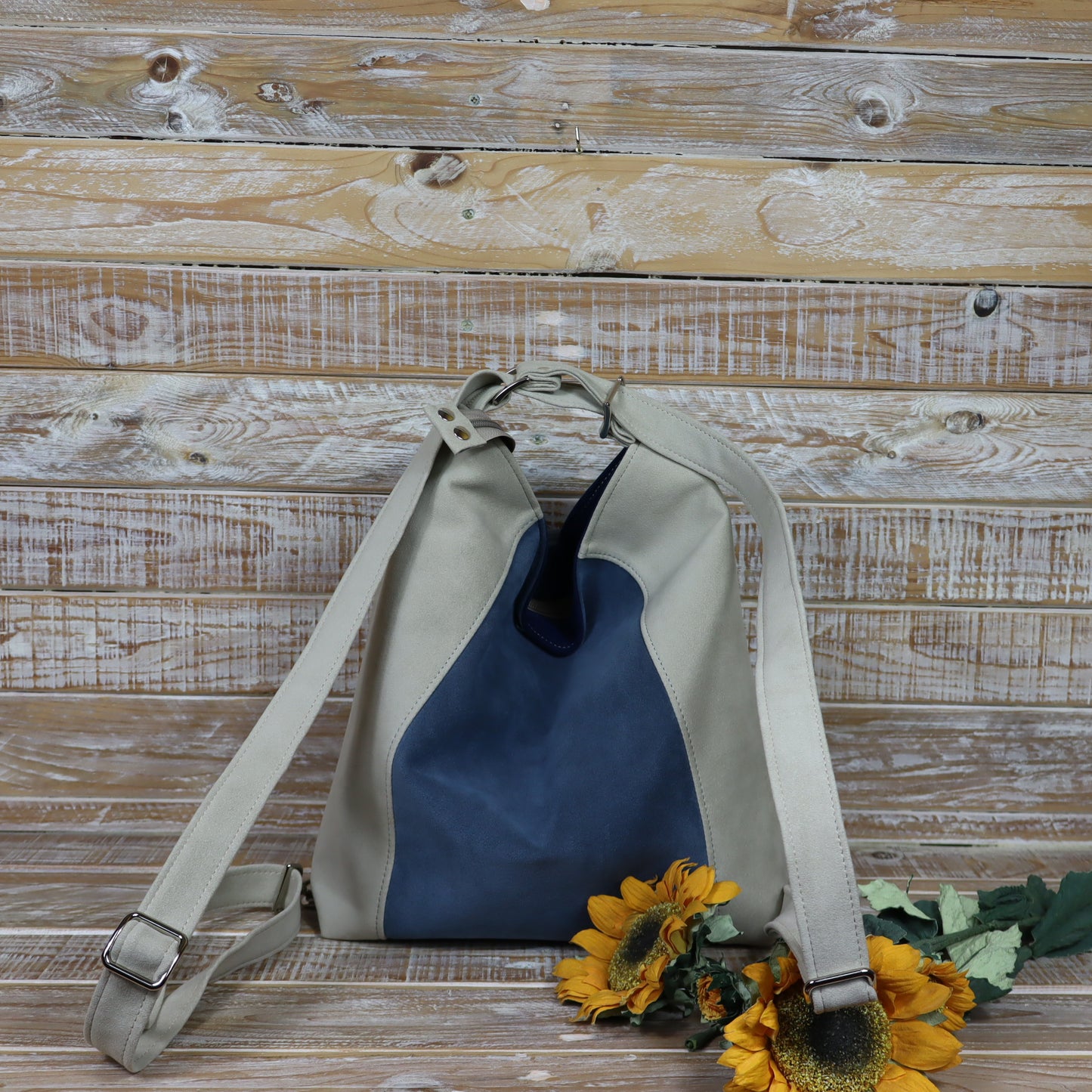 Grün Lila Rucksack Tasche