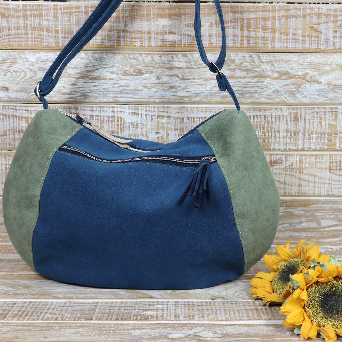 Hobo Bag Rot Grau