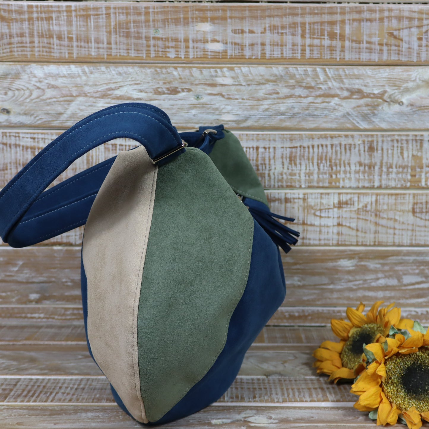 Hobo Bag Rot Grau