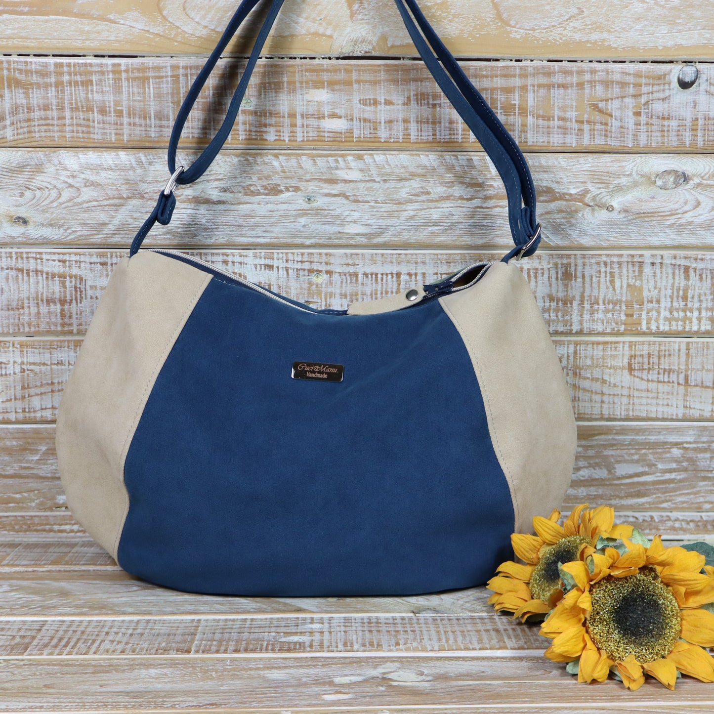 Hobo Bag Rot Grau