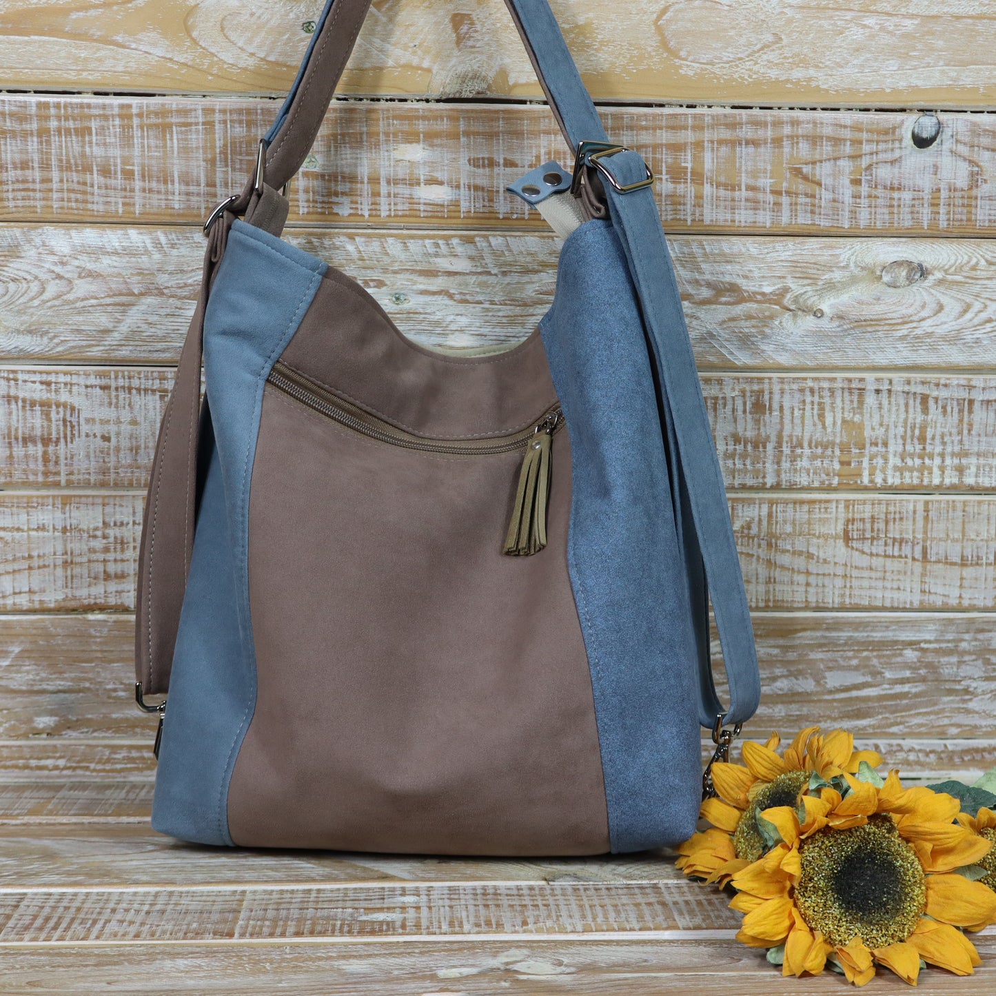 Borsa Zaino cammello carta zucchero