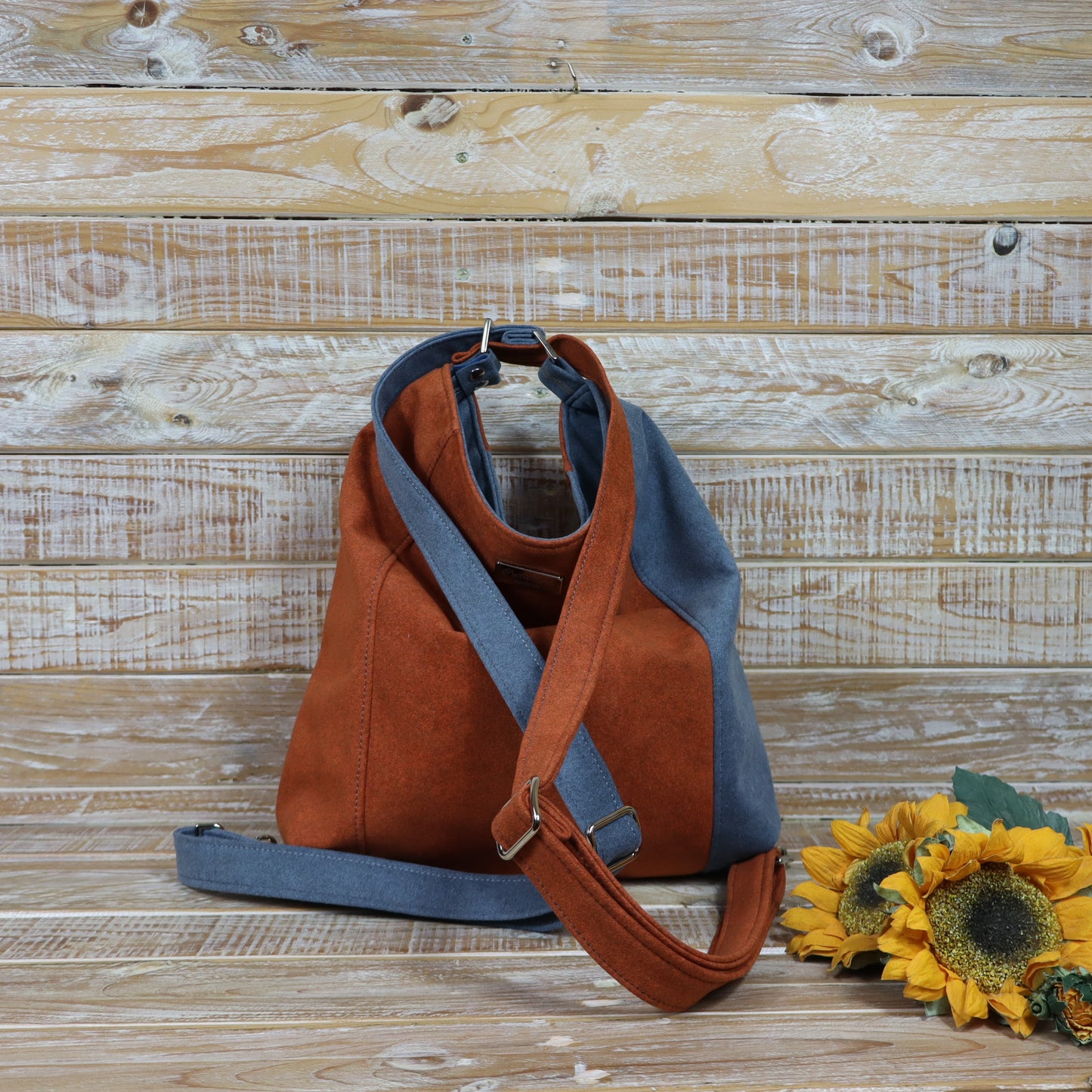 Borsa Zaino melange arancione azzurra