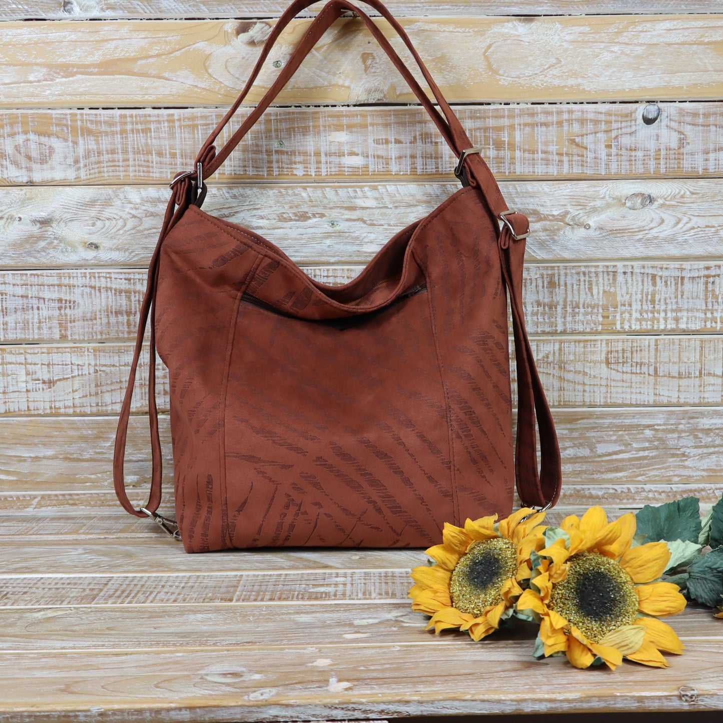 Grün Lila Rucksack Tasche