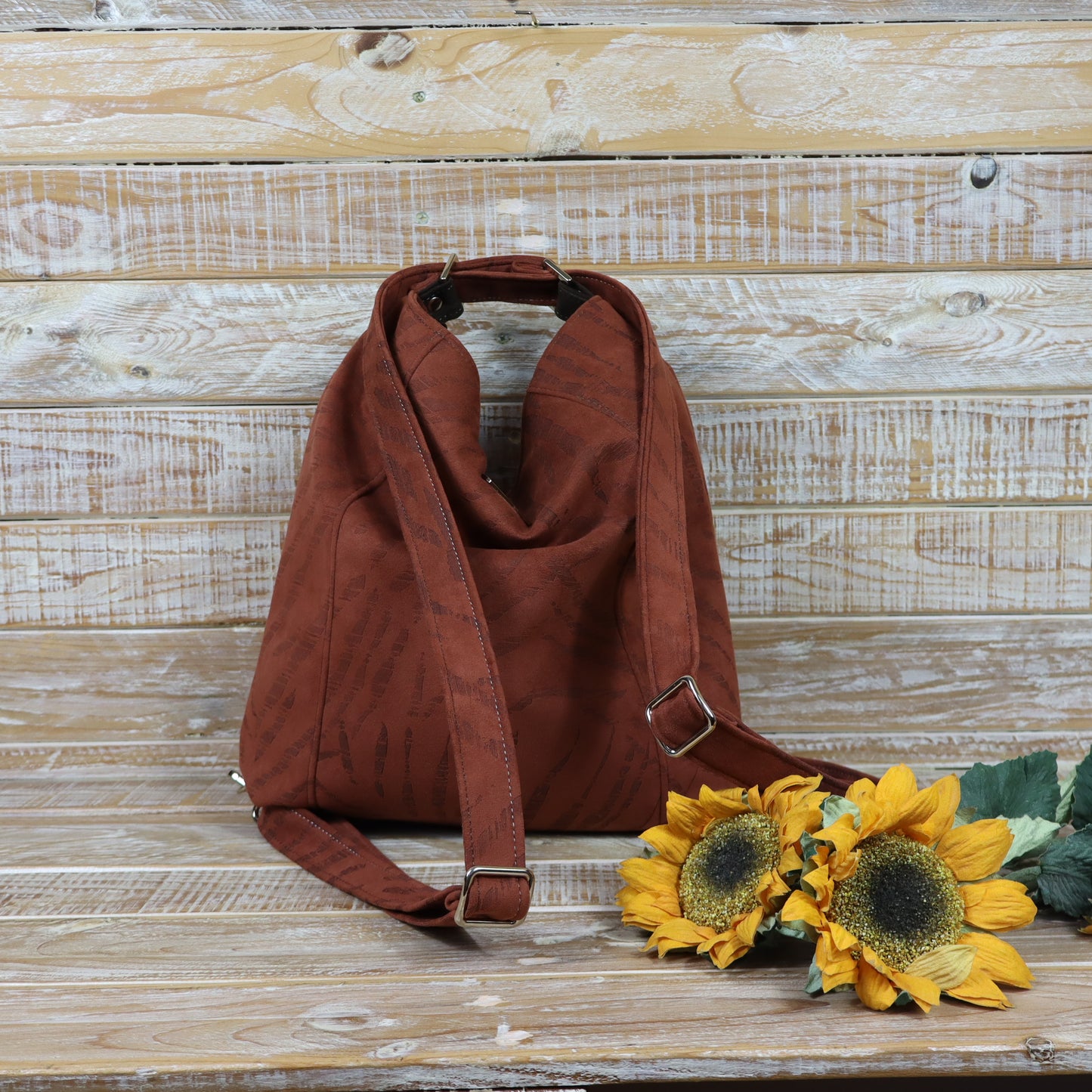 Grün Lila Rucksack Tasche