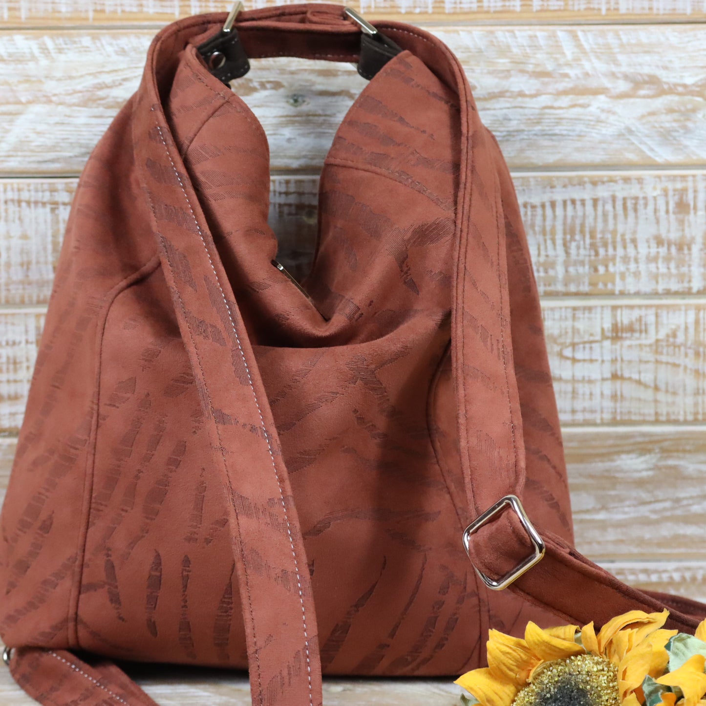 Grün Lila Rucksack Tasche