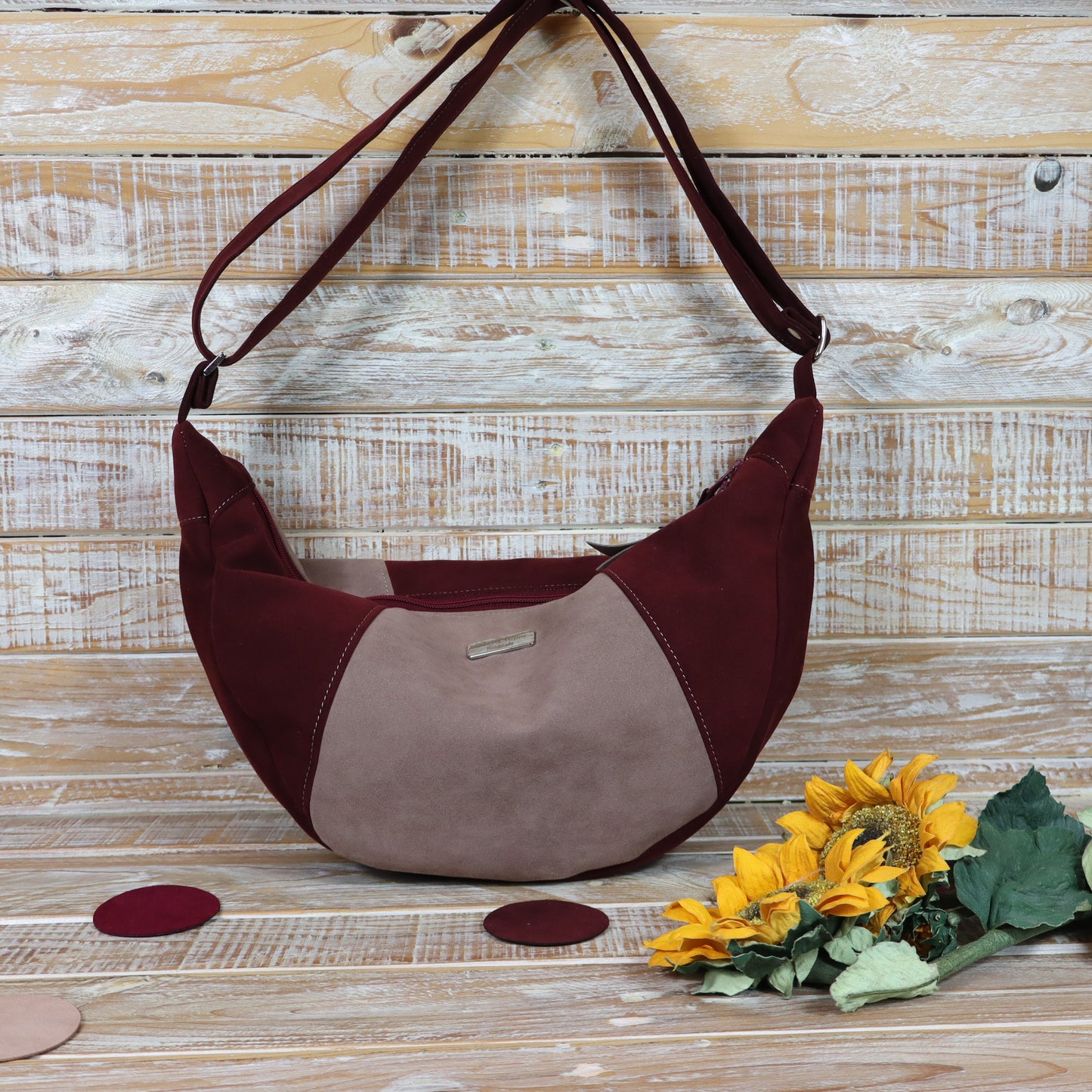 Hobo Bag bordeaux rosa