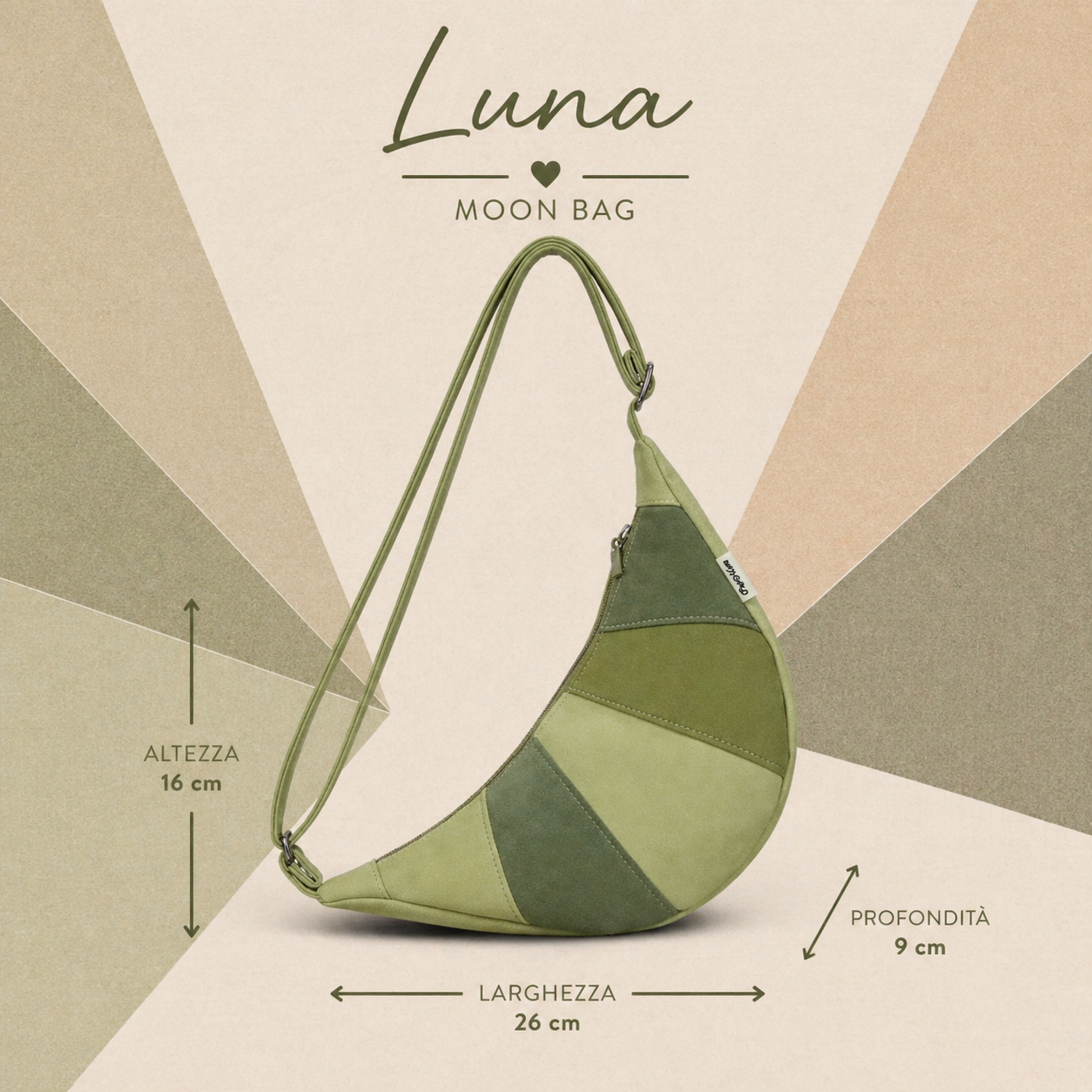 Luna melange beige chiaro e ciliegia