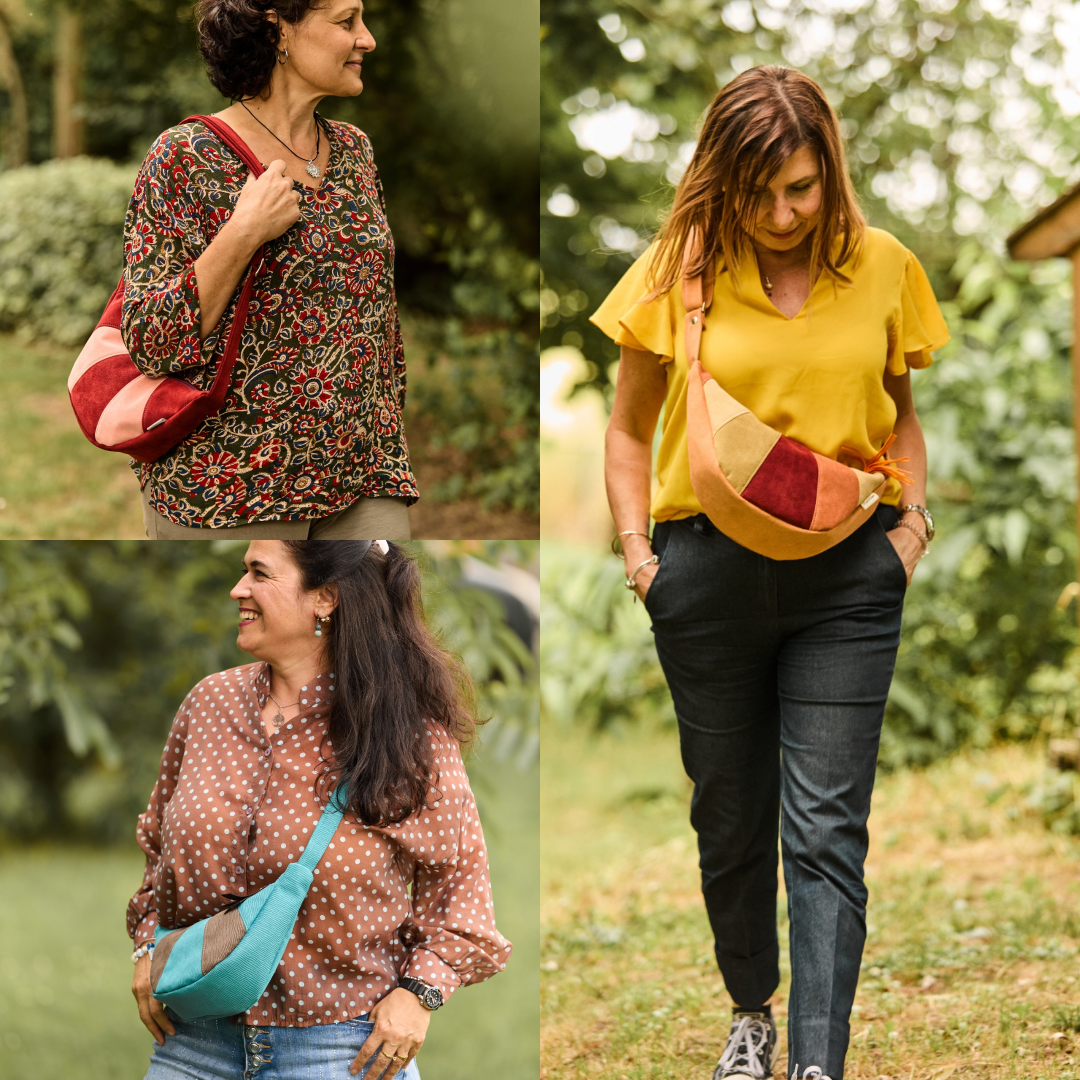 Luna  coccio foglie stilizzate