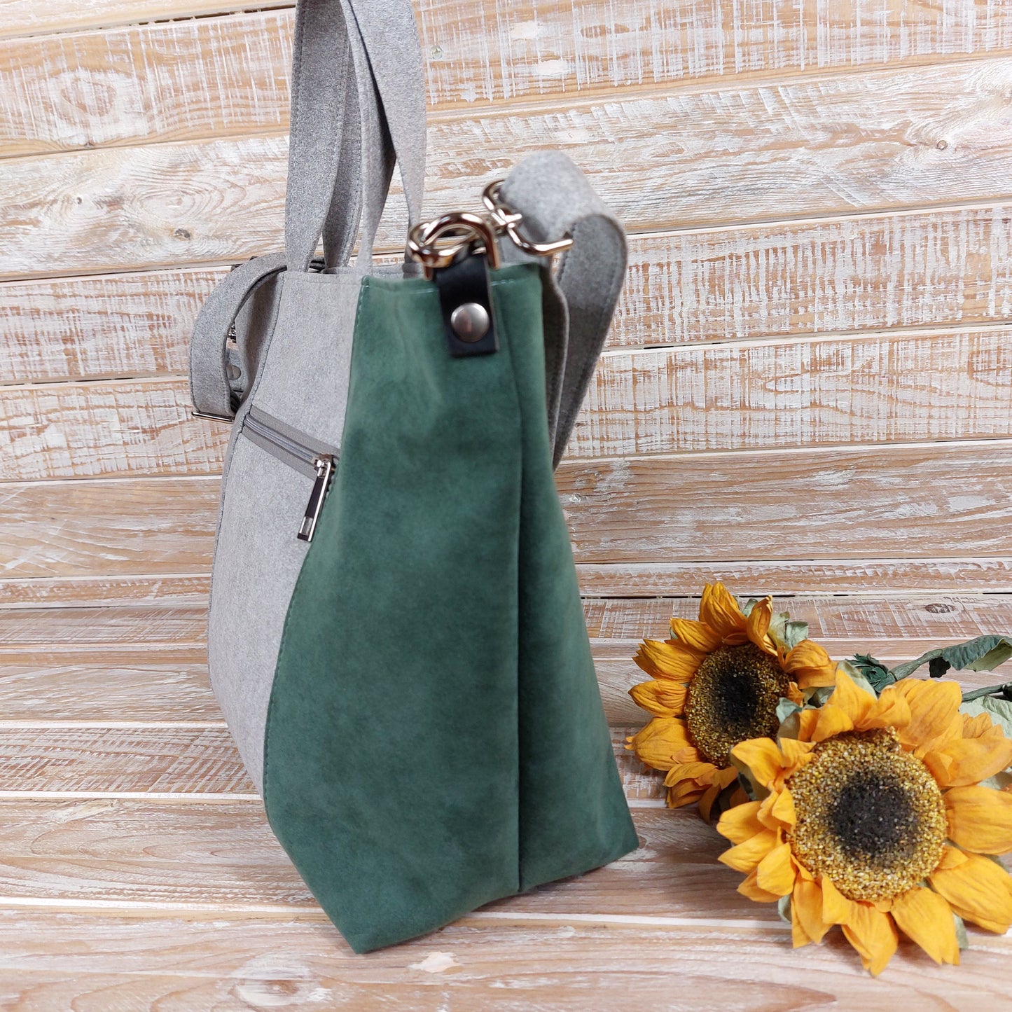 Tote Bag - verde grigio