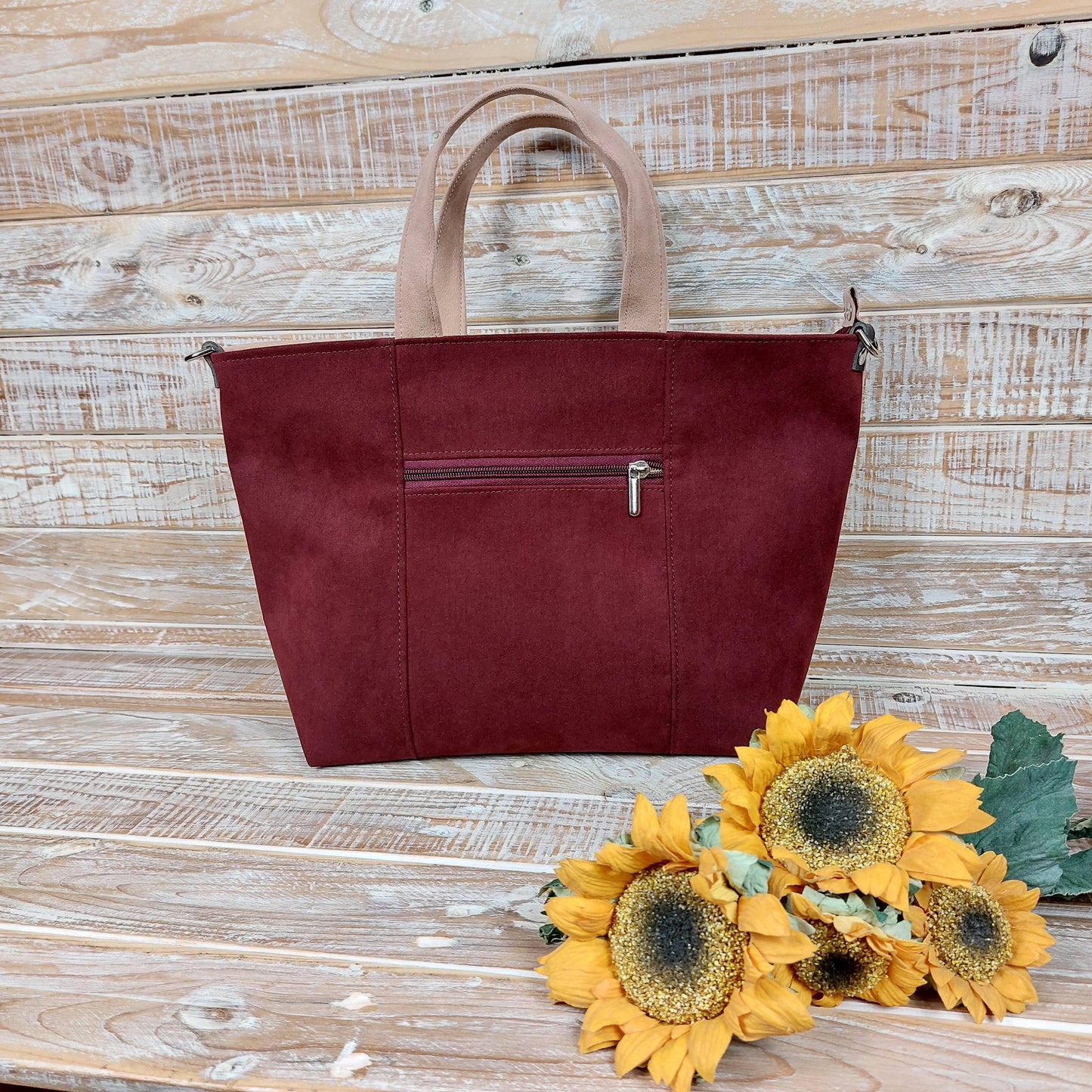 Debora Tote Bag - rosa bordeaux