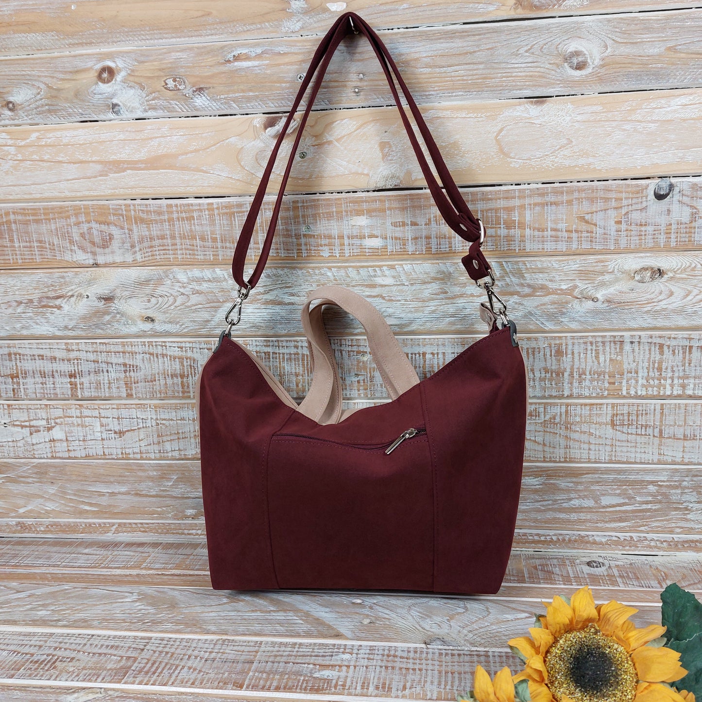 Debora Tote Bag - rosa bordeaux