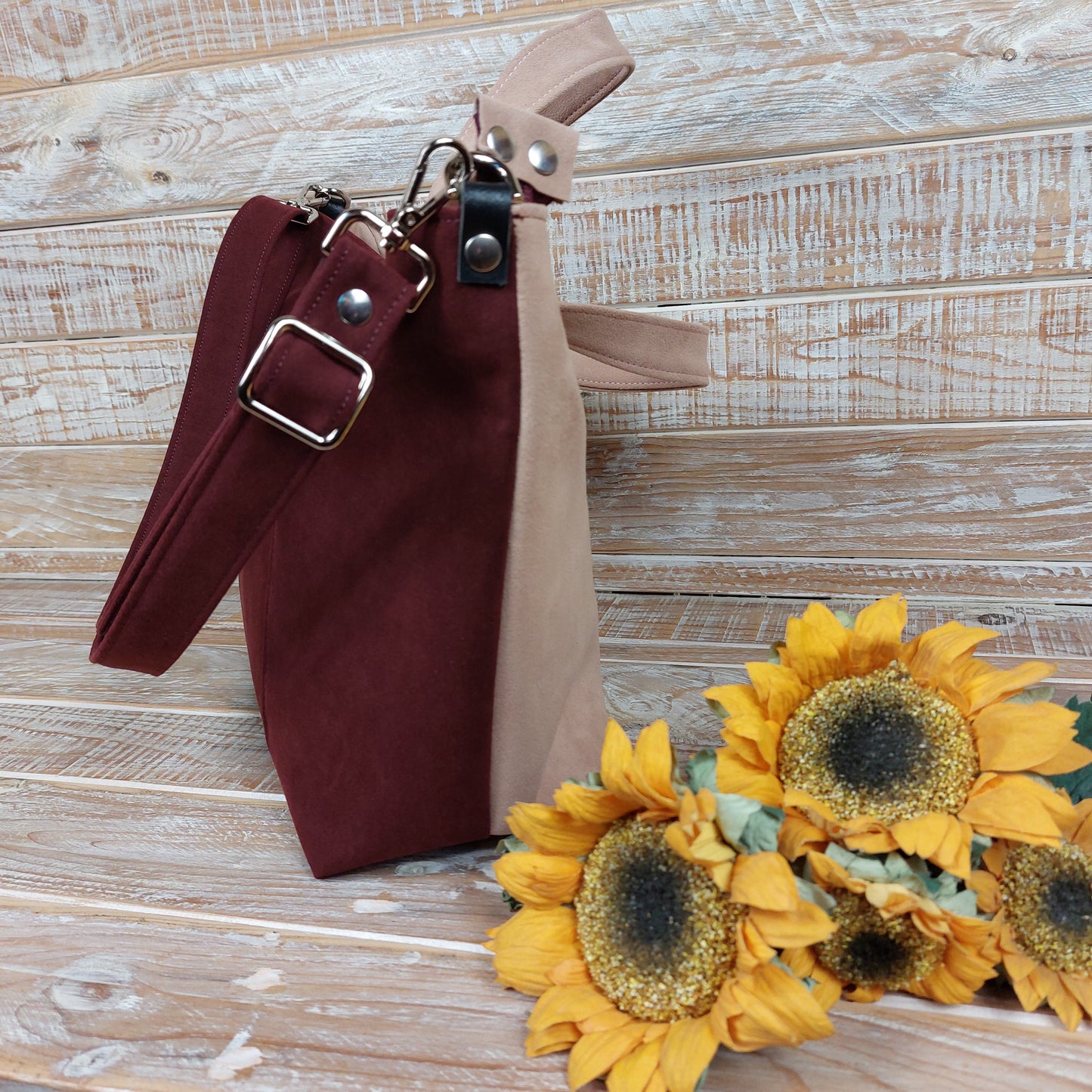 Debora Tote Bag - rosa bordeaux