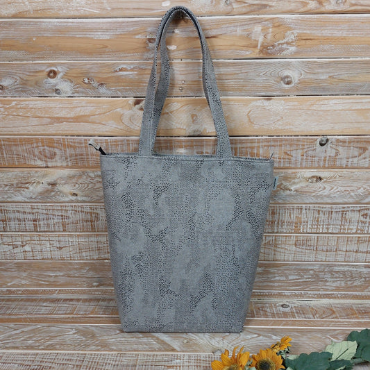 Bruna Shopper L grigio pois