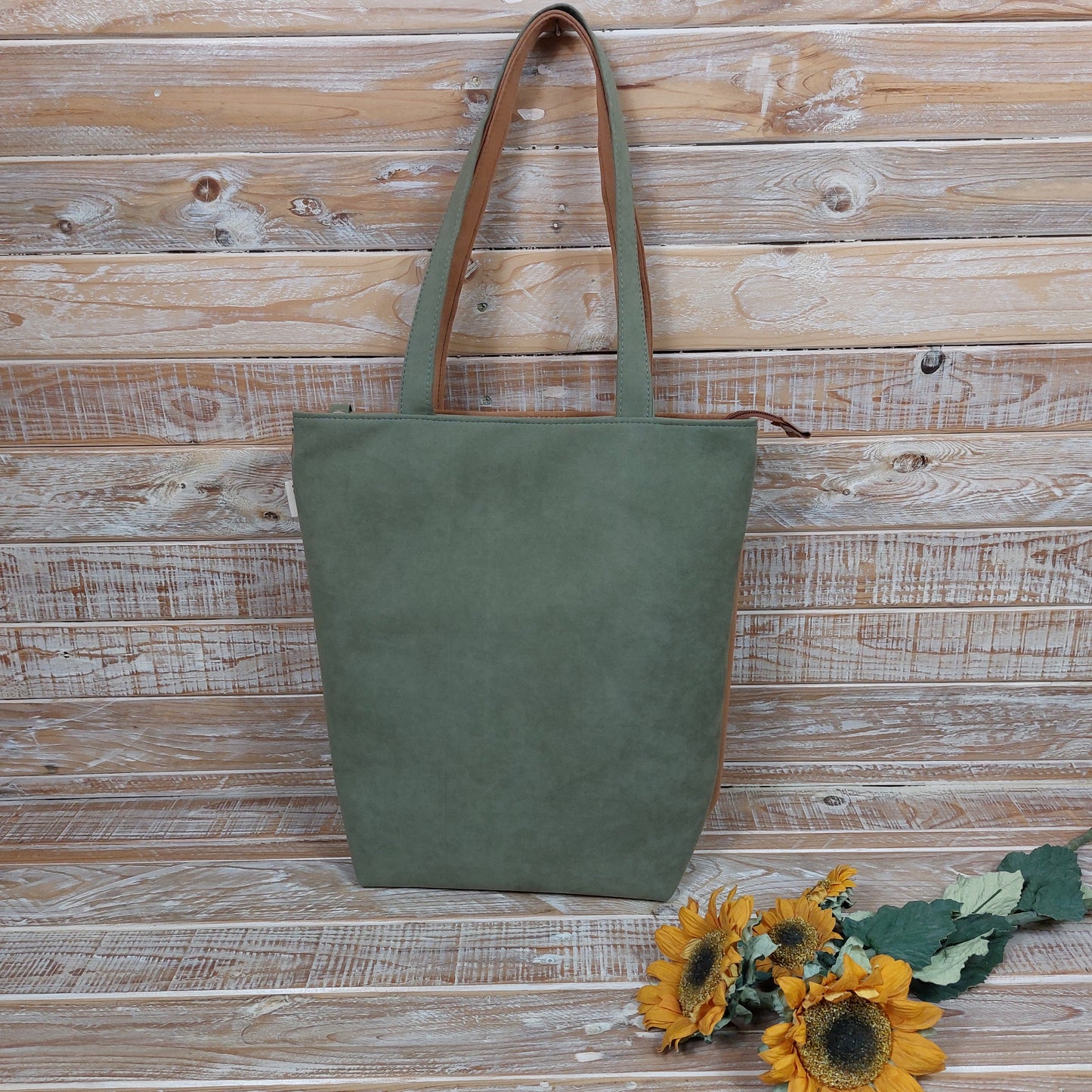 Bruna Shopper L ruggine verde