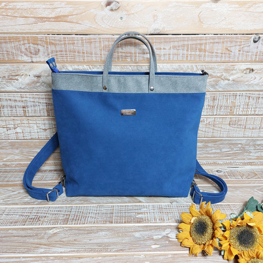 Anselma Borsa Zaino - blu grigio