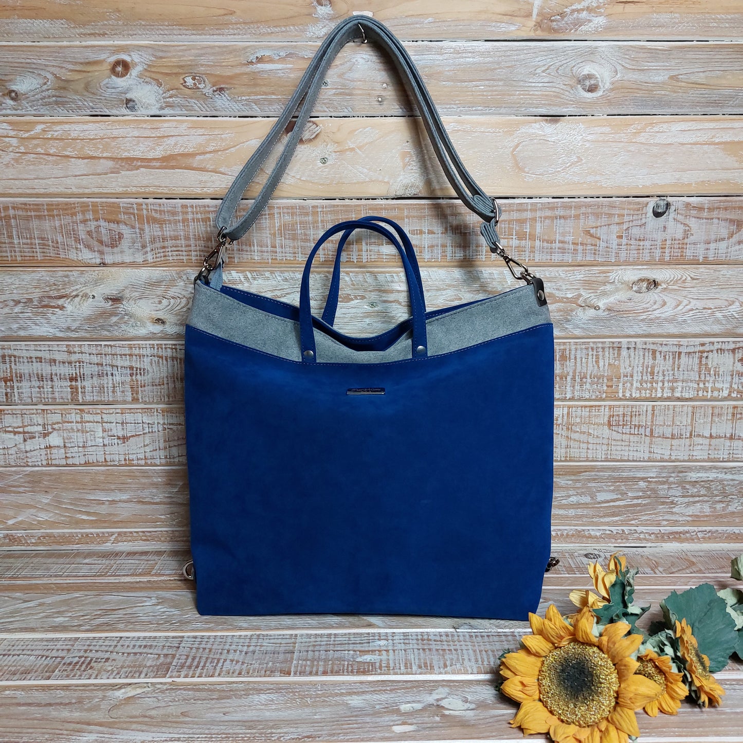 Anselma Borsa Zaino - grigio blu