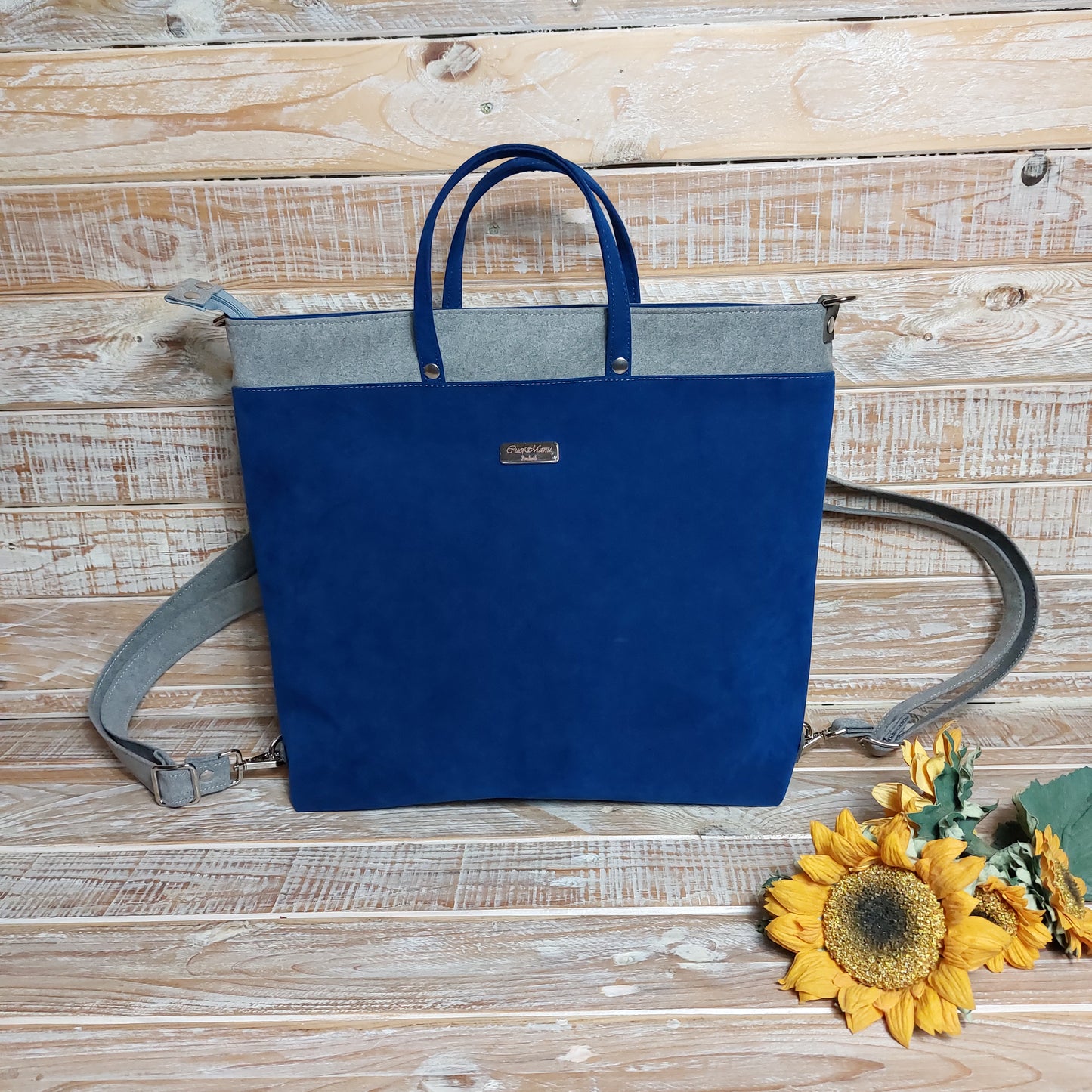 Anselma Borsa Zaino - grigio blu