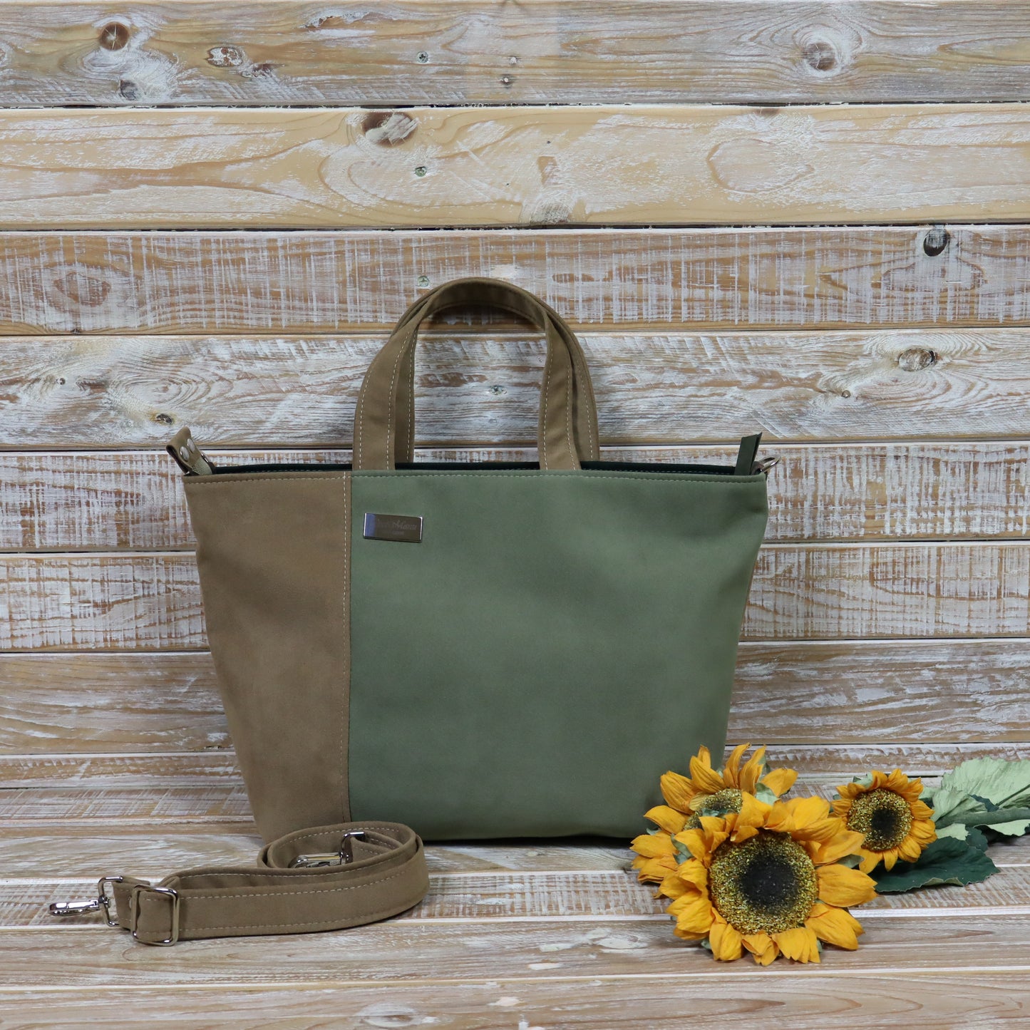 Debora Tote Bag - beige verde