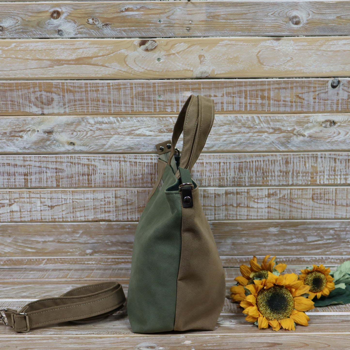 Debora Tote Bag - beige verde