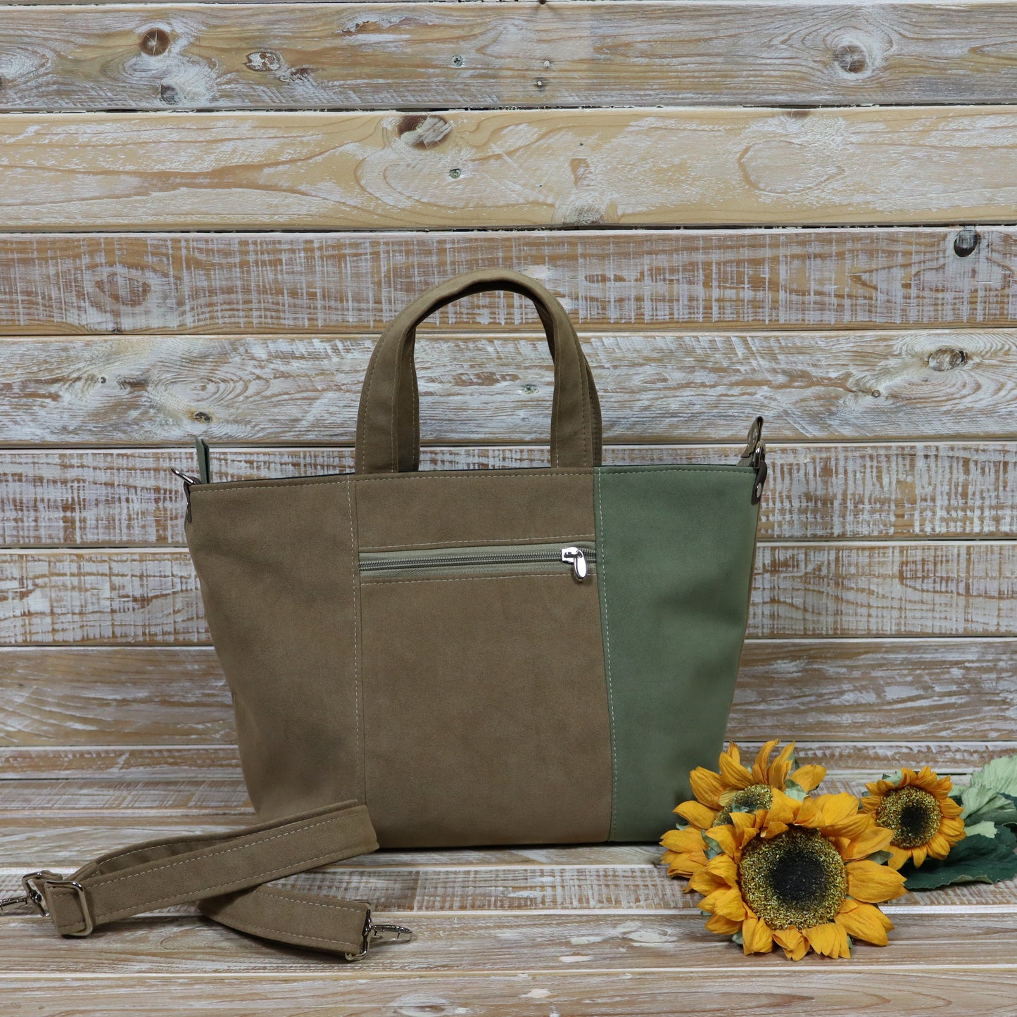 Debora Tote Bag - beige verde