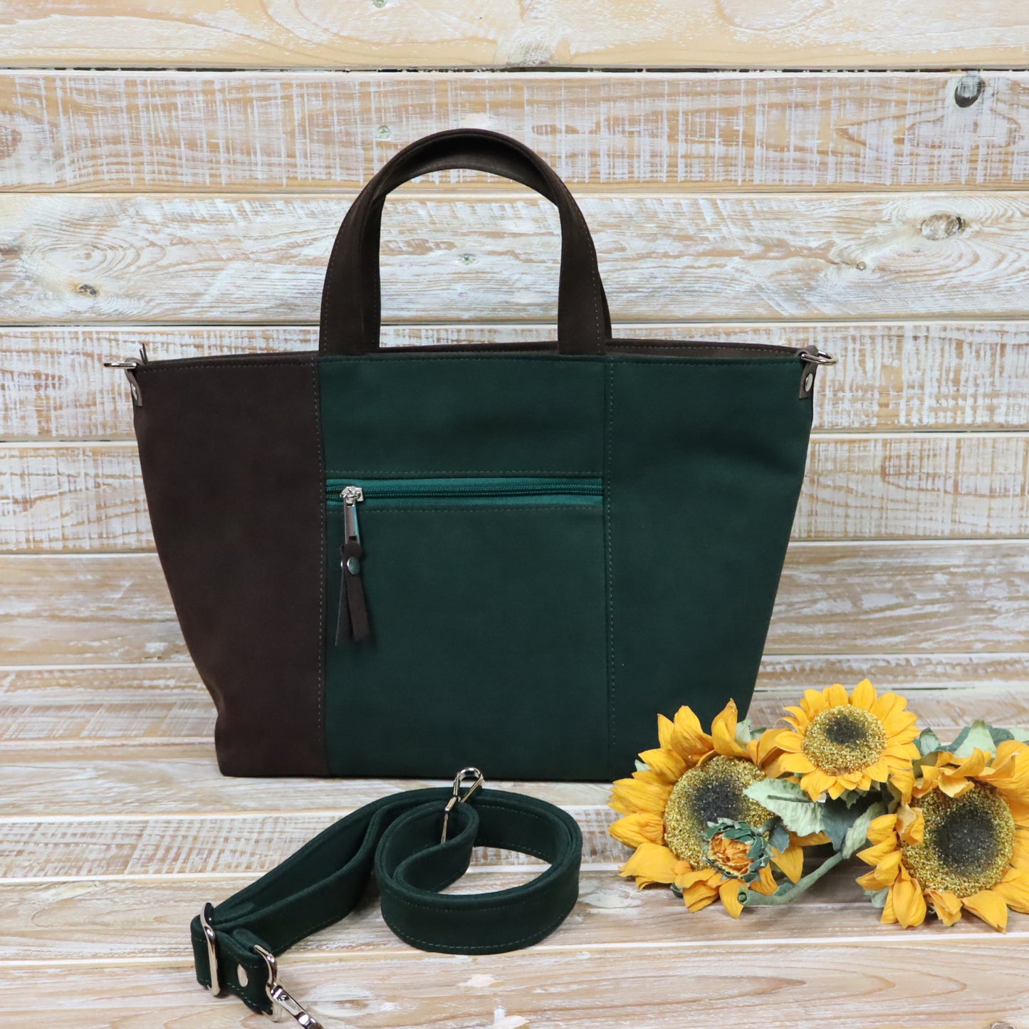 Debora Tote Bag - marrone verde