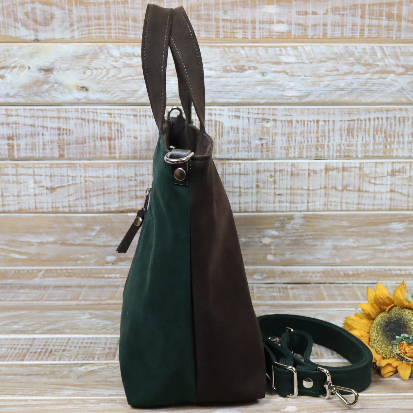 Debora Tote Bag - marrone verde