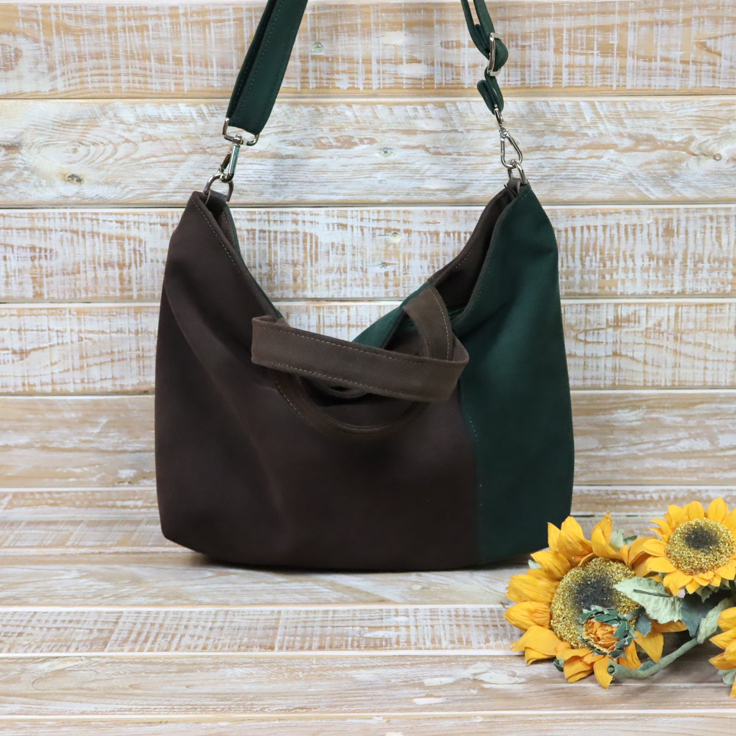 Debora Tote Bag - marrone verde