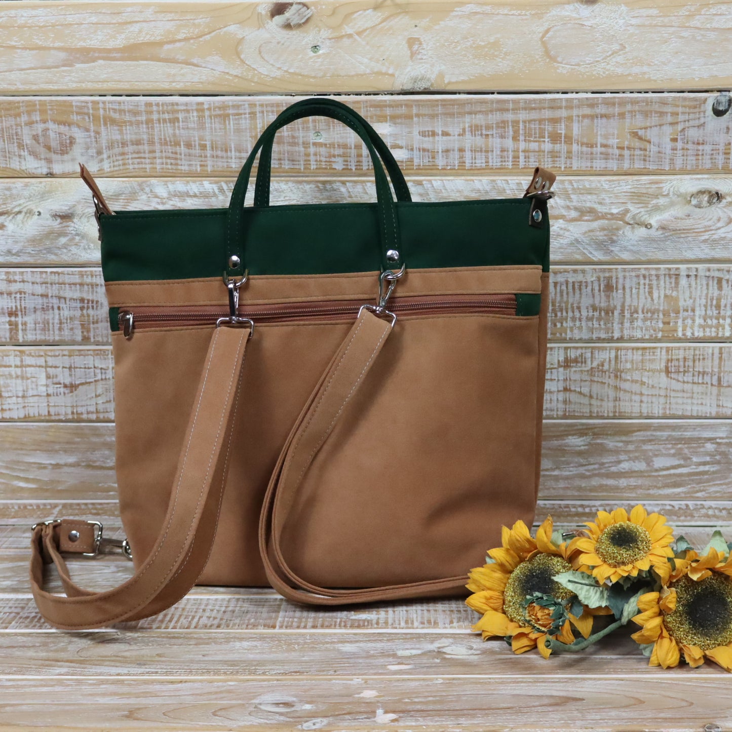 Anselma Borsa Zaino - ruggine verde