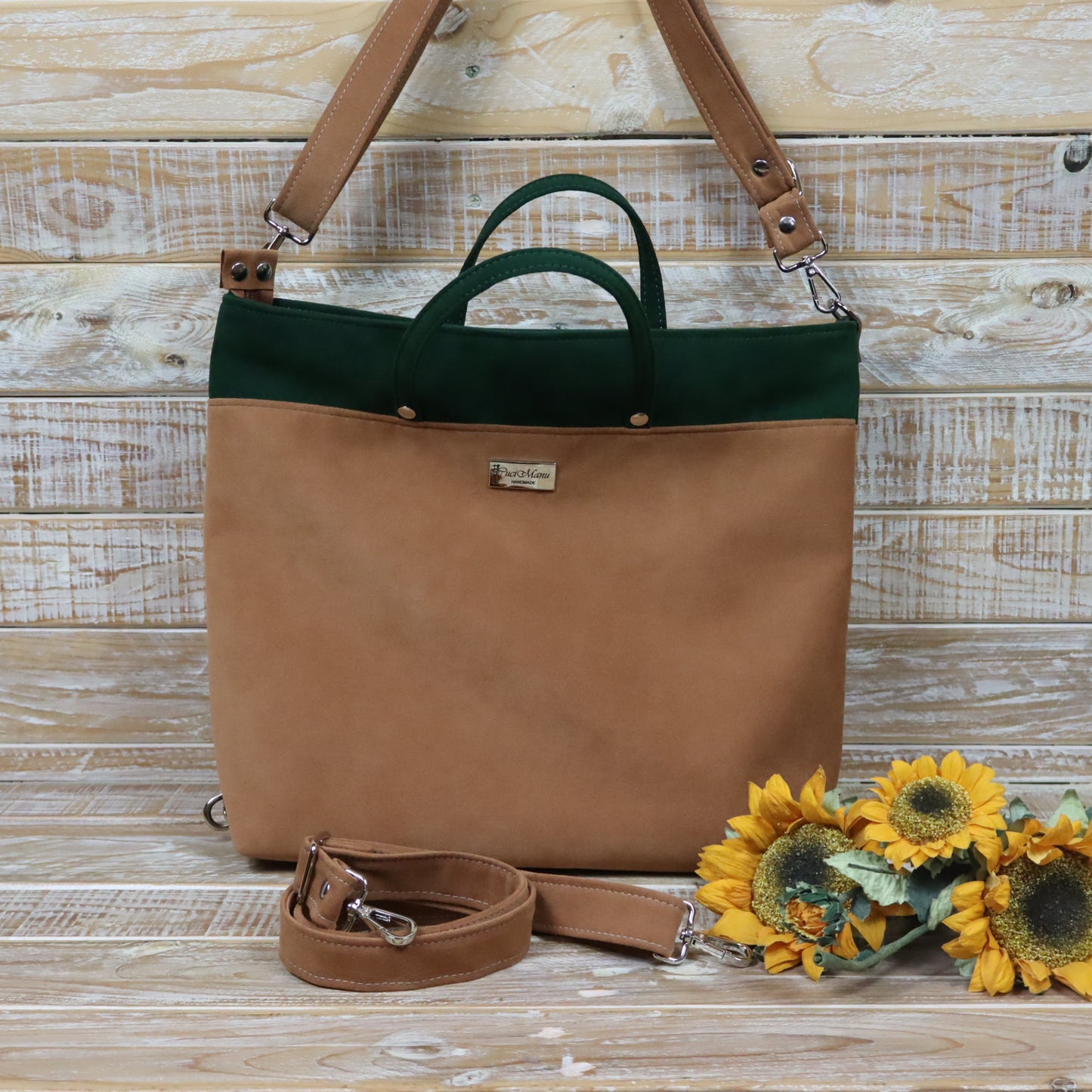 Anselma Borsa Zaino - ruggine verde