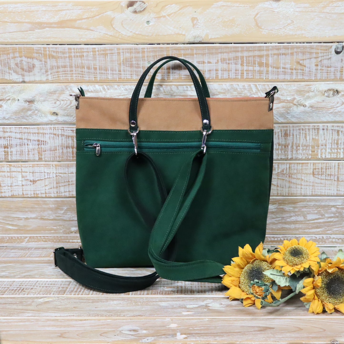 Anselma Borsa Zaino - verde ruggine