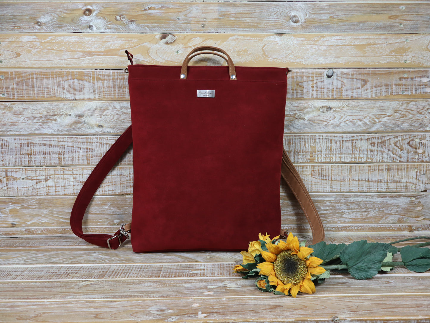 Anselma Borsa Zaino porta PC 15" rosso