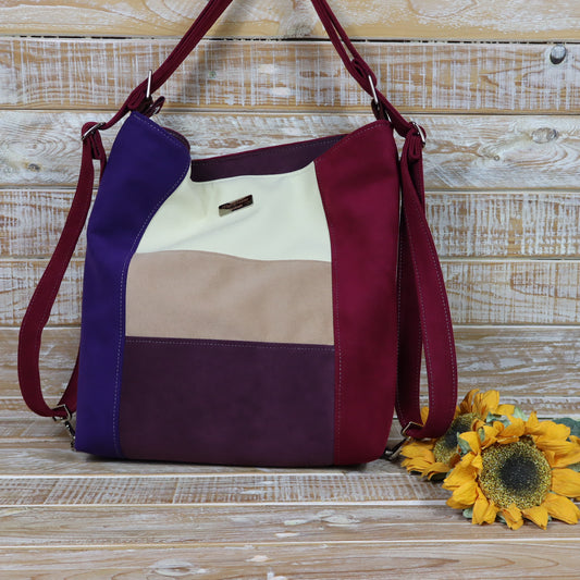 Borsa Zaino rosso porpora