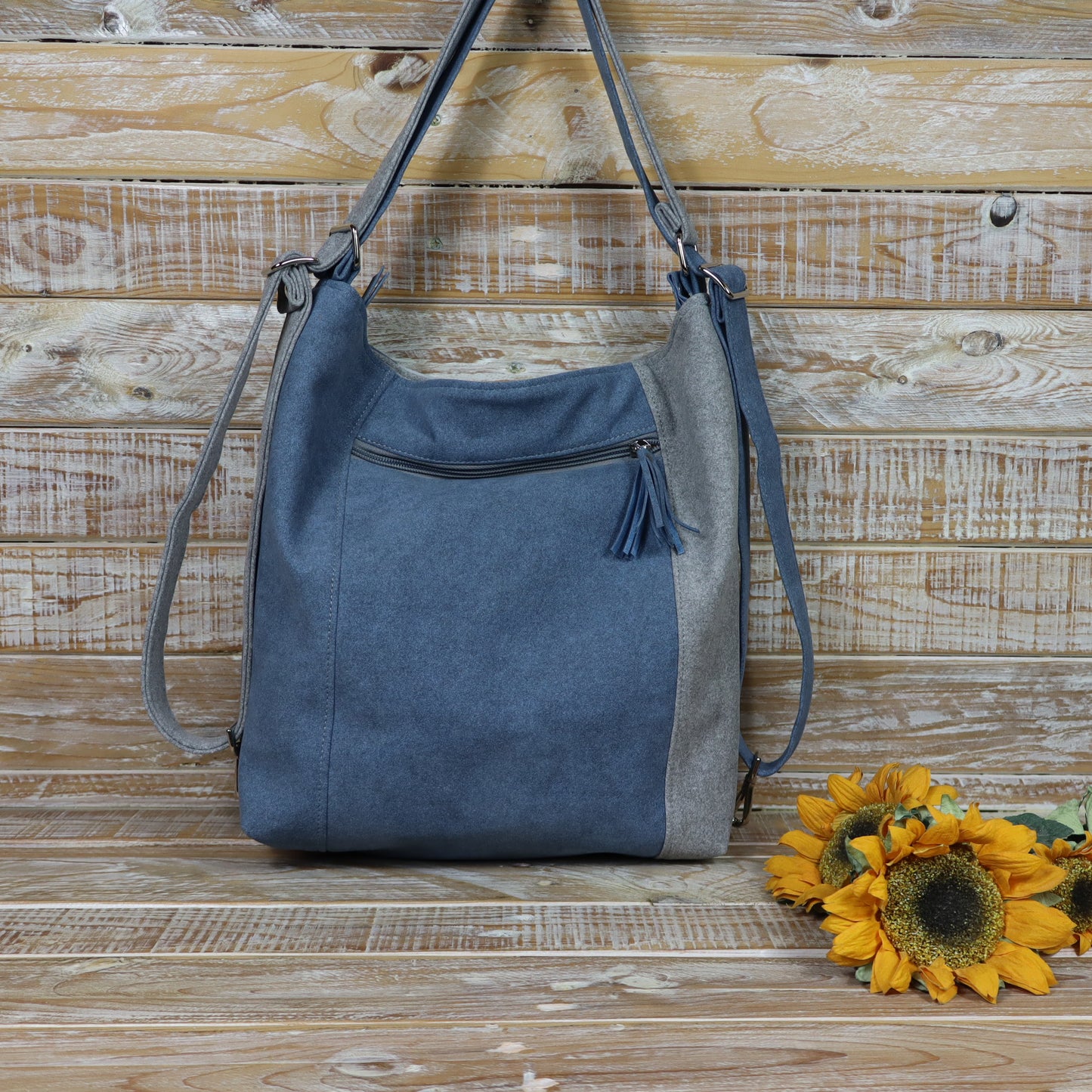 Grün Lila Rucksack Tasche
