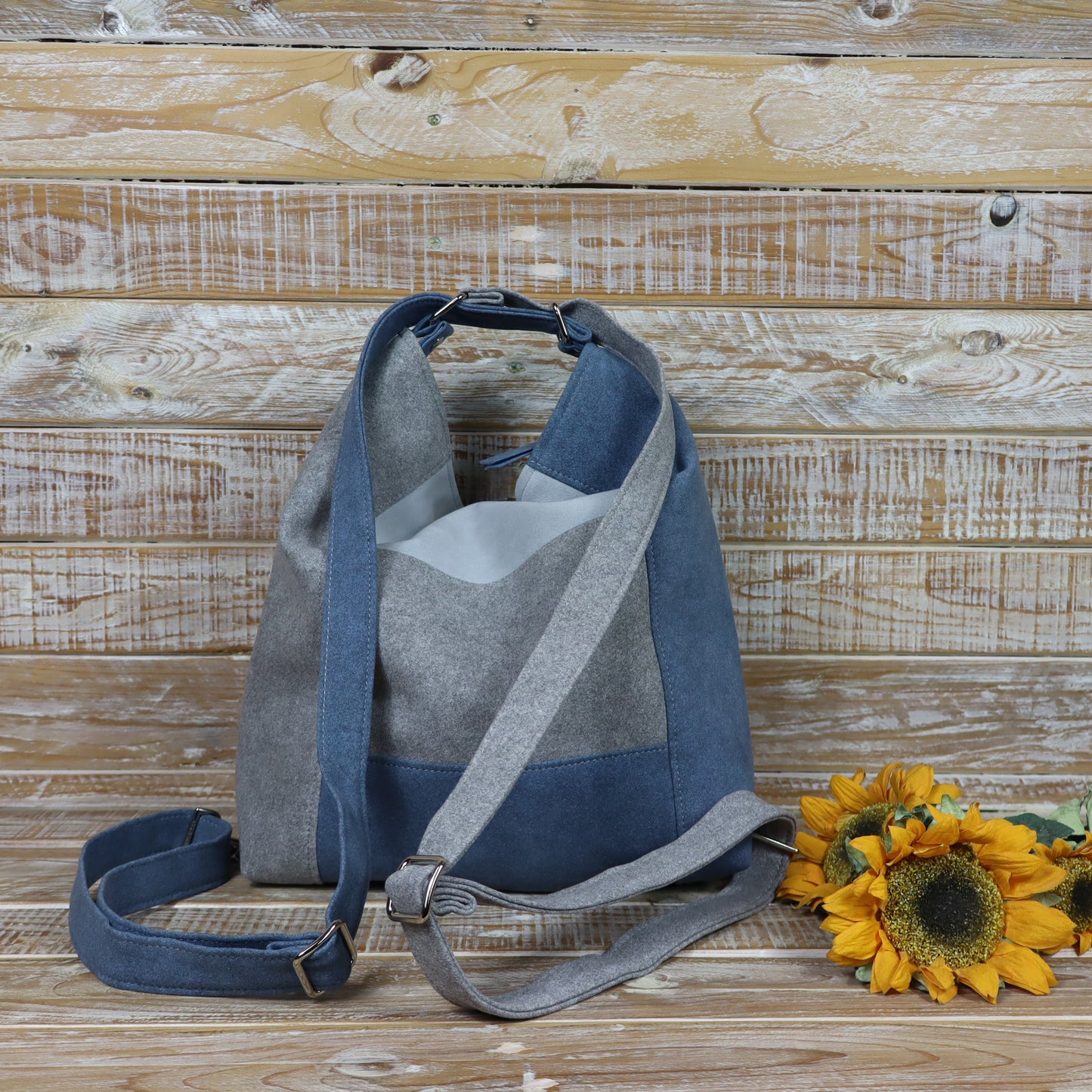 Grün Lila Rucksack Tasche