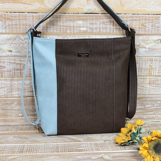Borsa Zaino marrone celeste