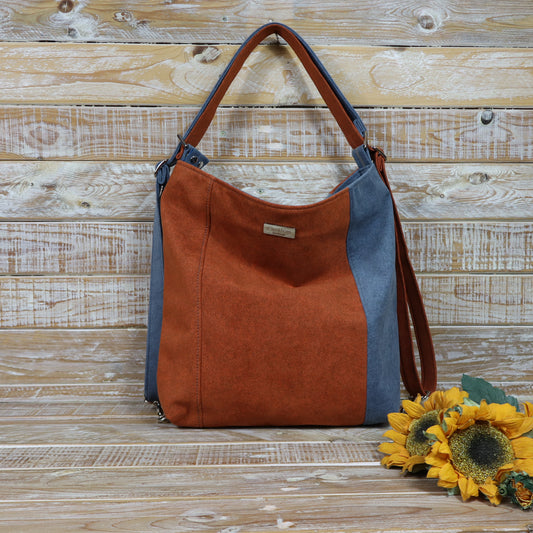 Borsa Zaino melange arancione azzurra
