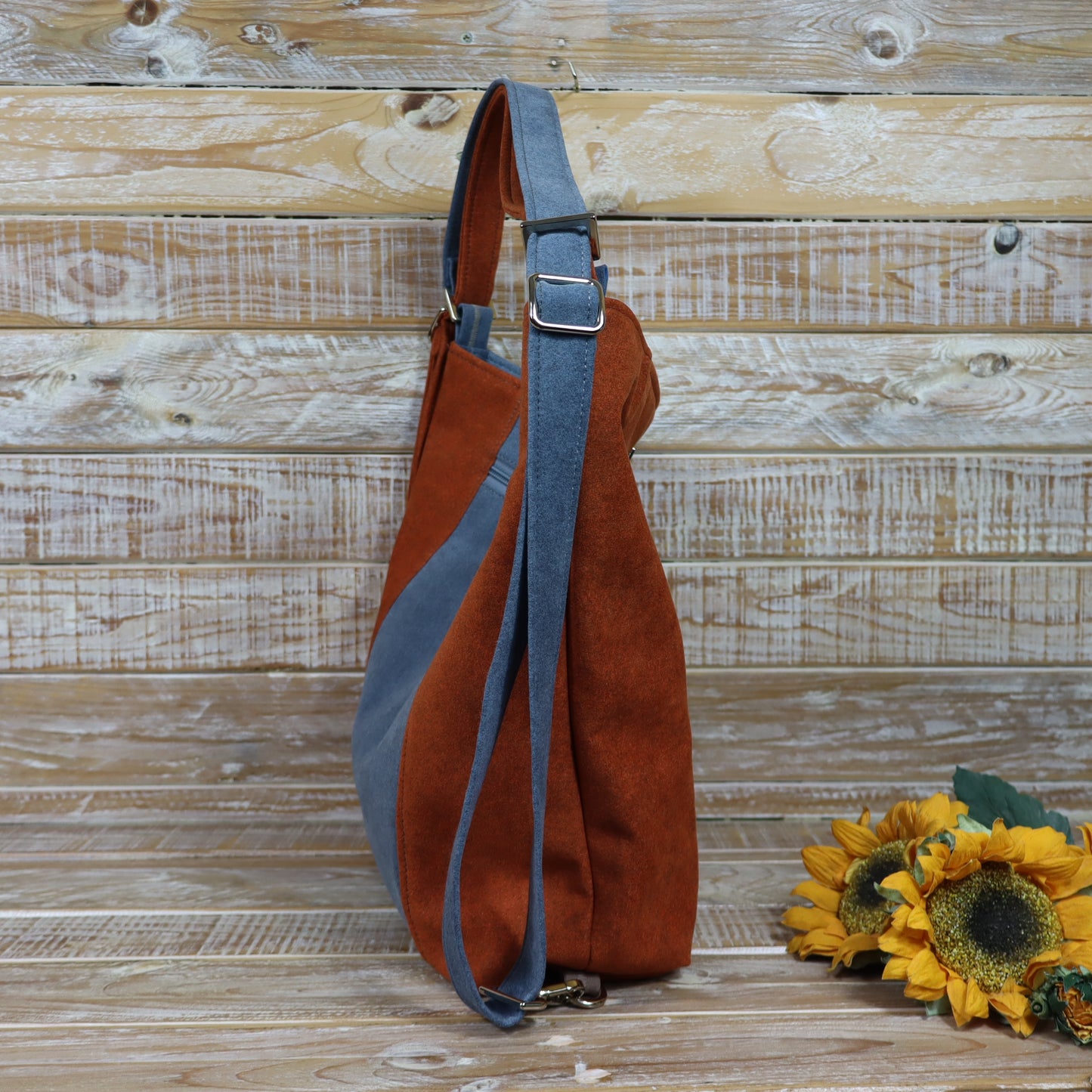 Grün Lila Rucksack Tasche