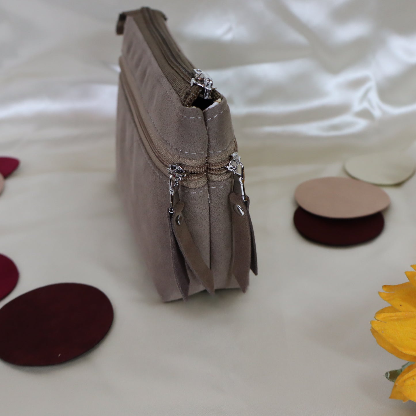 Portafoglio tortora rosato