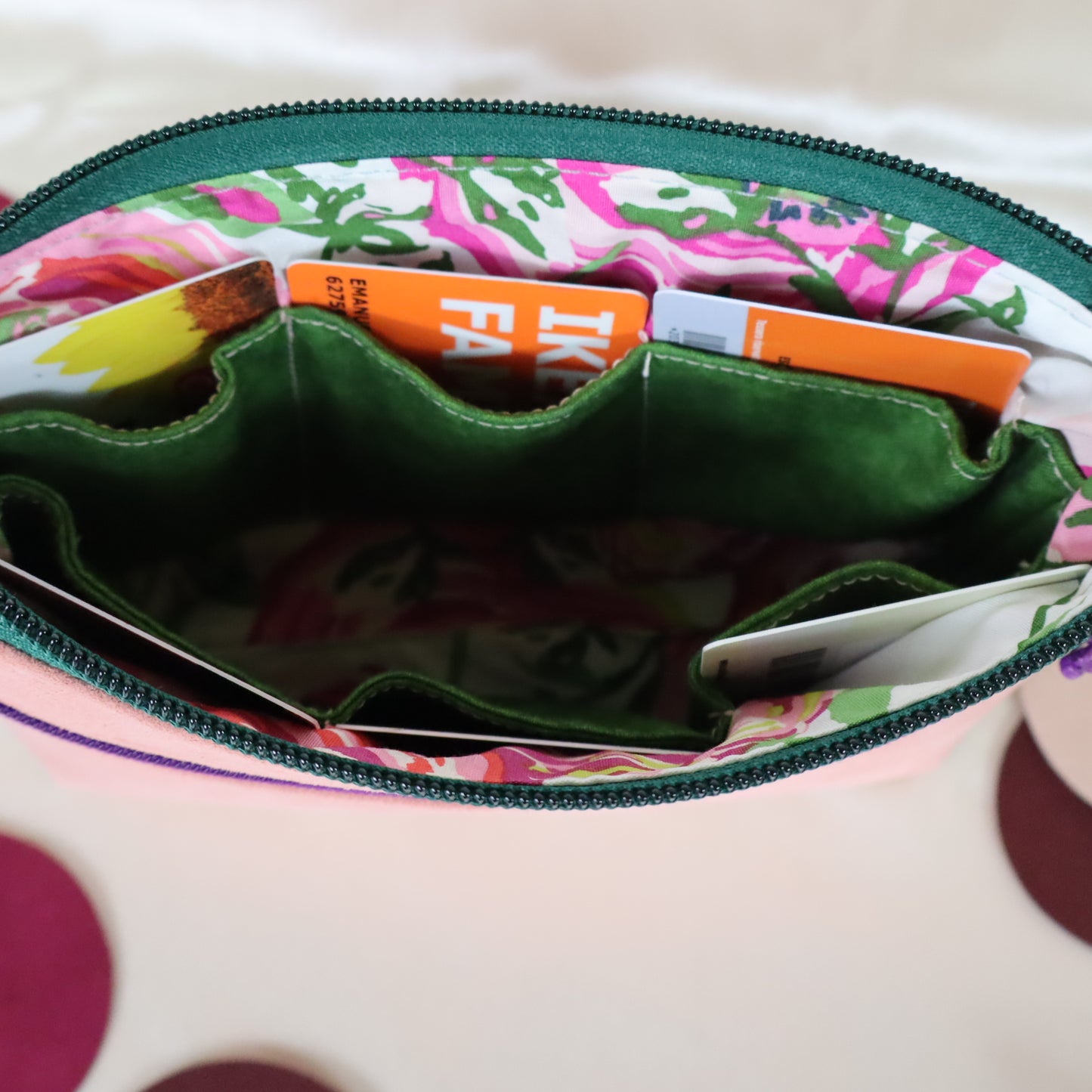 Portafoglio rosa pesca