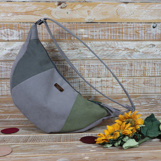 Hobo Bag grigio e verde