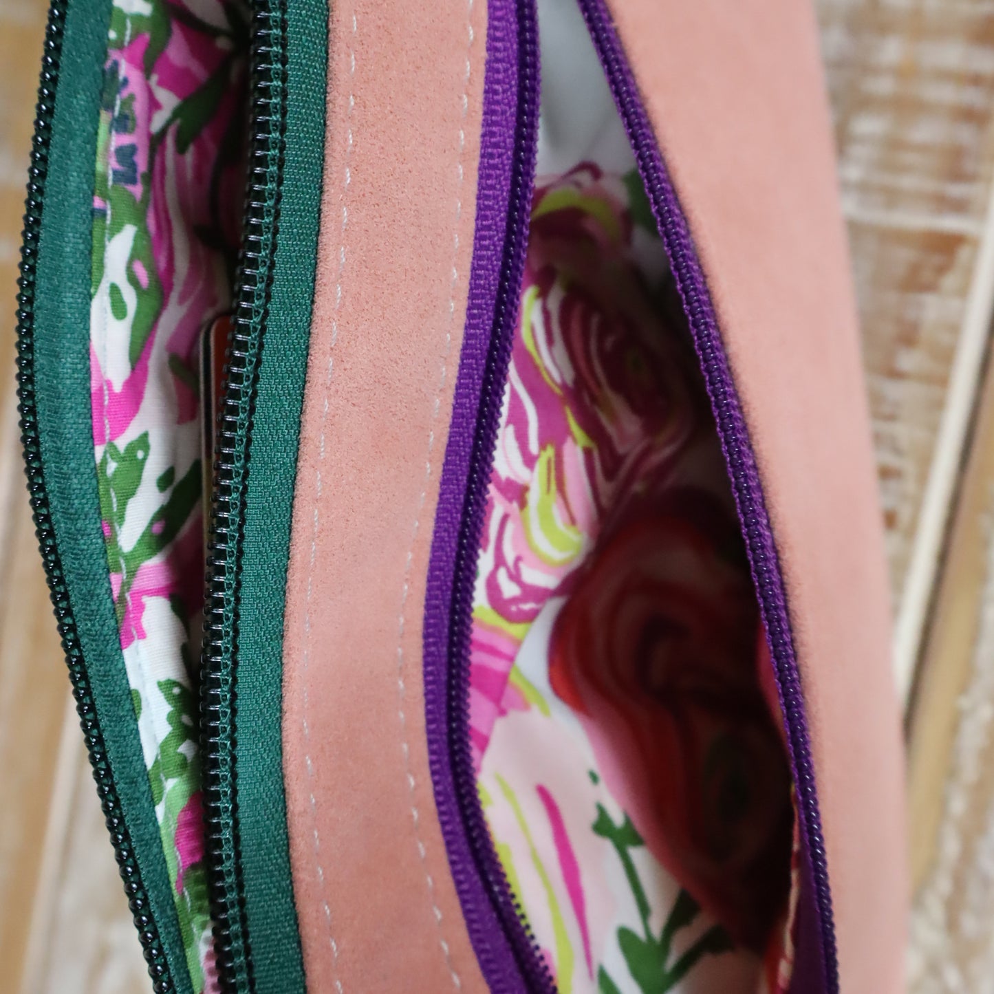 Portafoglio rosa pesca