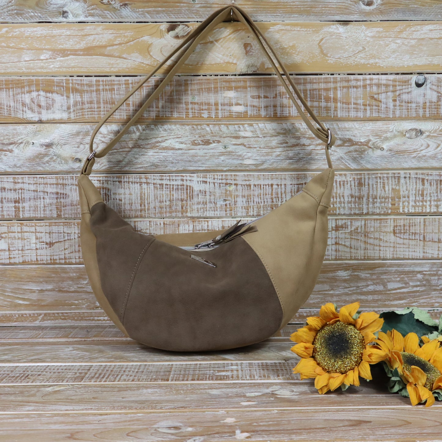 Hobo Bag cammello e caffè