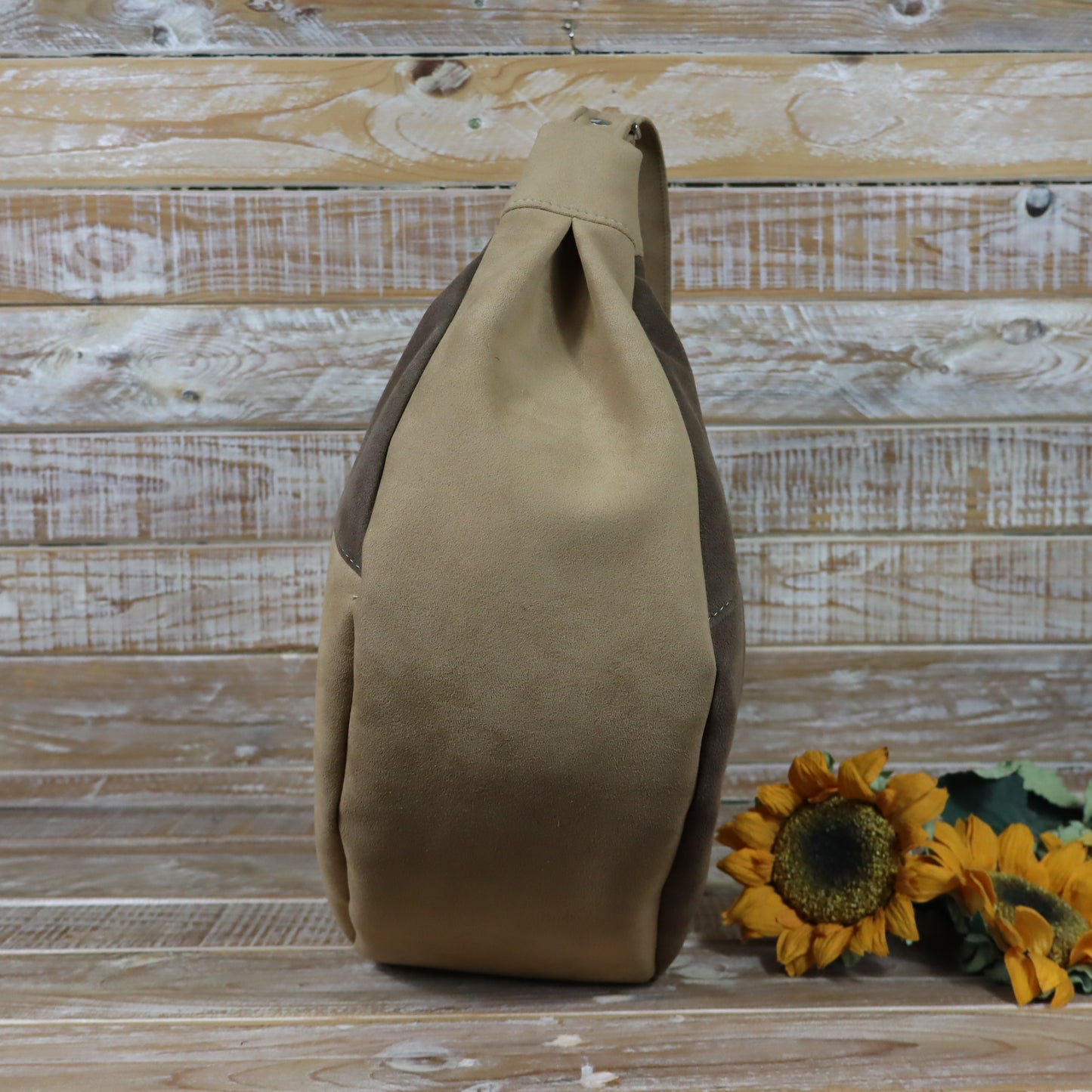 Hobo Bag cammello e caffè