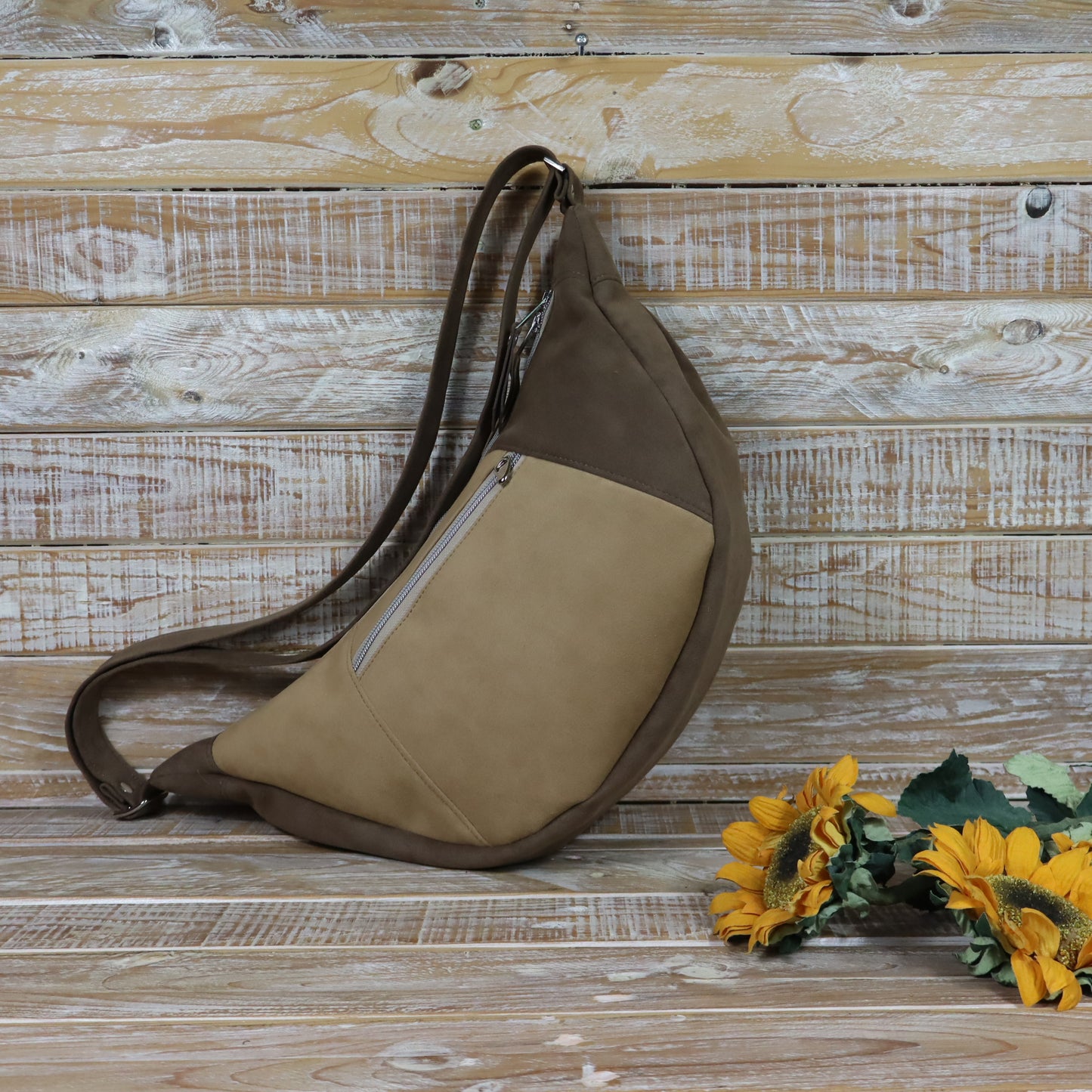 Hobo Bag caffè e cammello